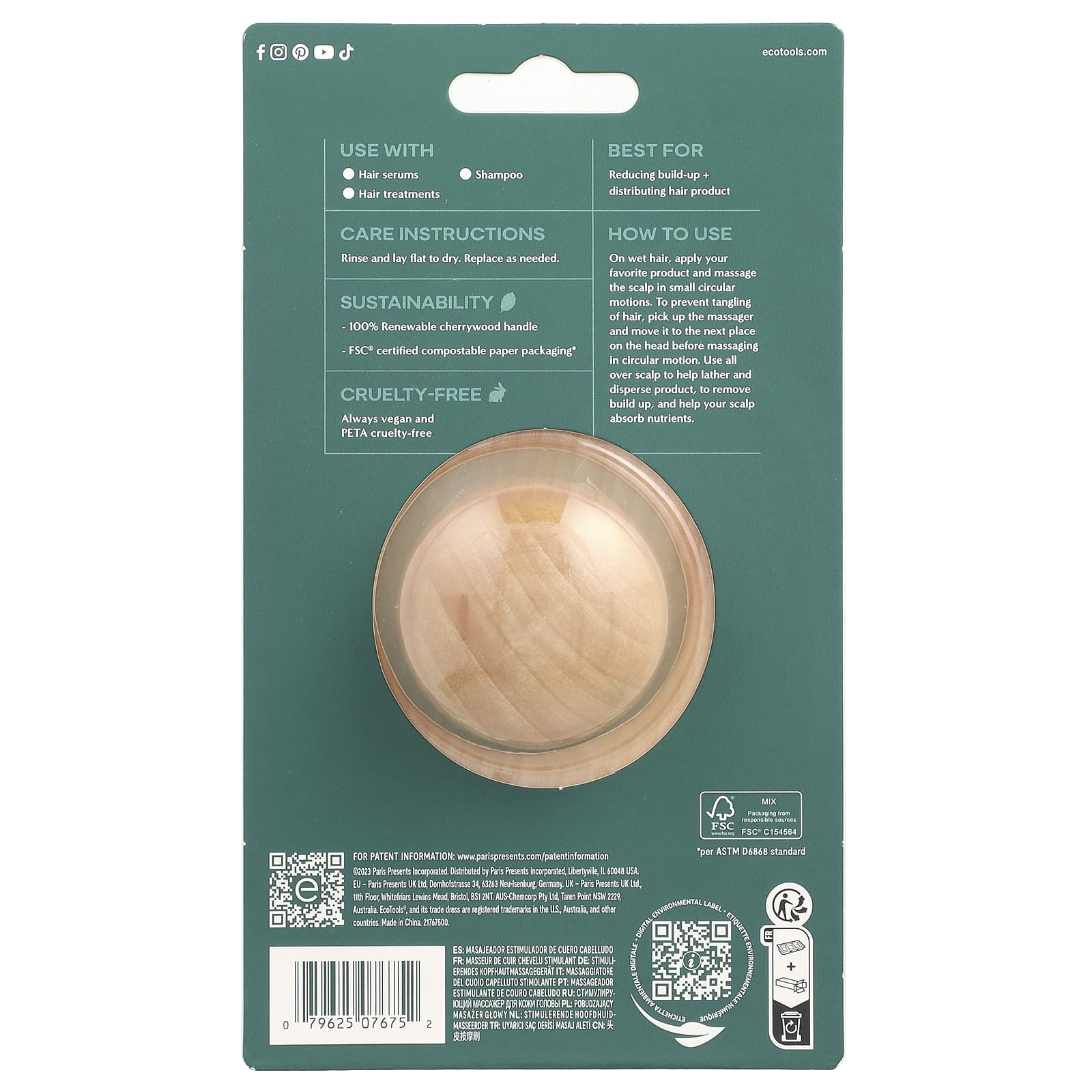 EcoTools, Стимулирующий массажер для кожи головы, 1 шт.