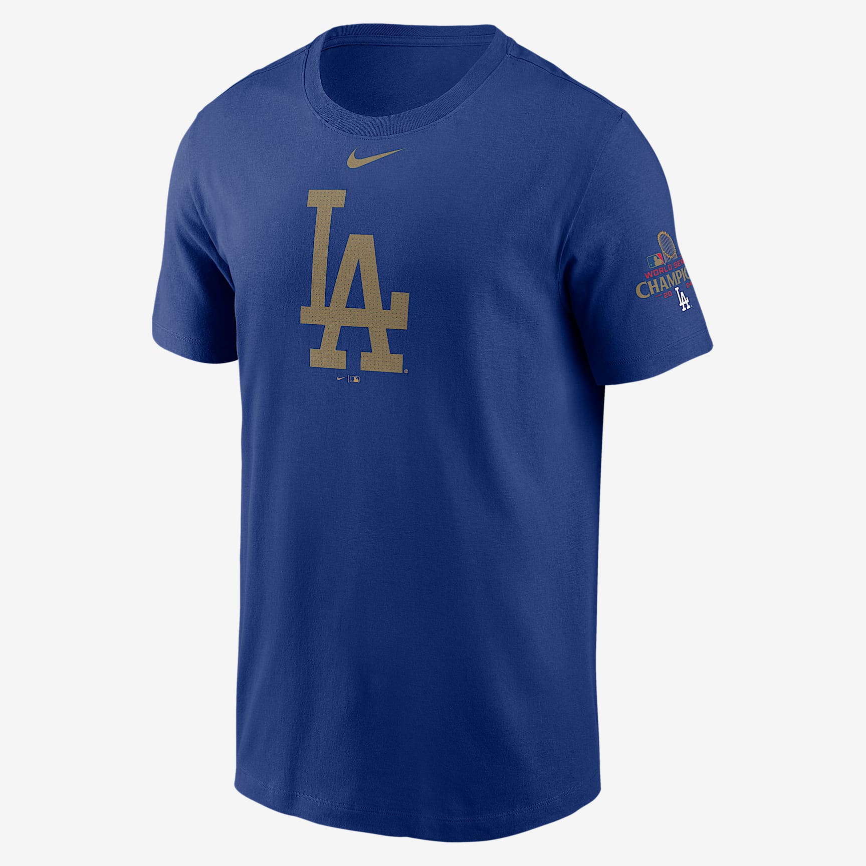 Los Angeles Dodgers 2024 World Series Champions Gold Logo Men's Nike MLB T-Shirt