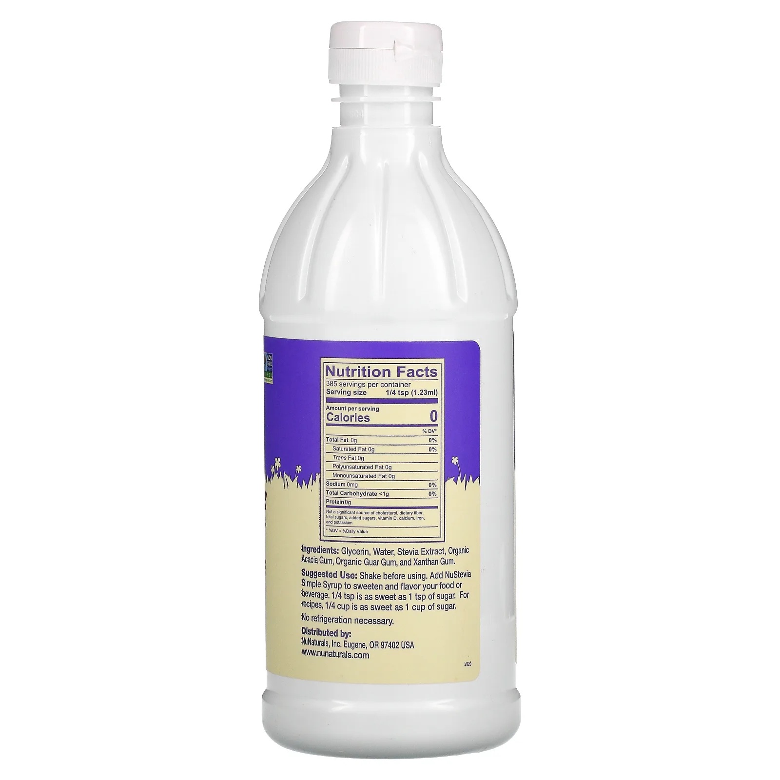 NuNaturals, Сахарный сироп с экстрактом Стевии, 16 ж. унций (.47 л)