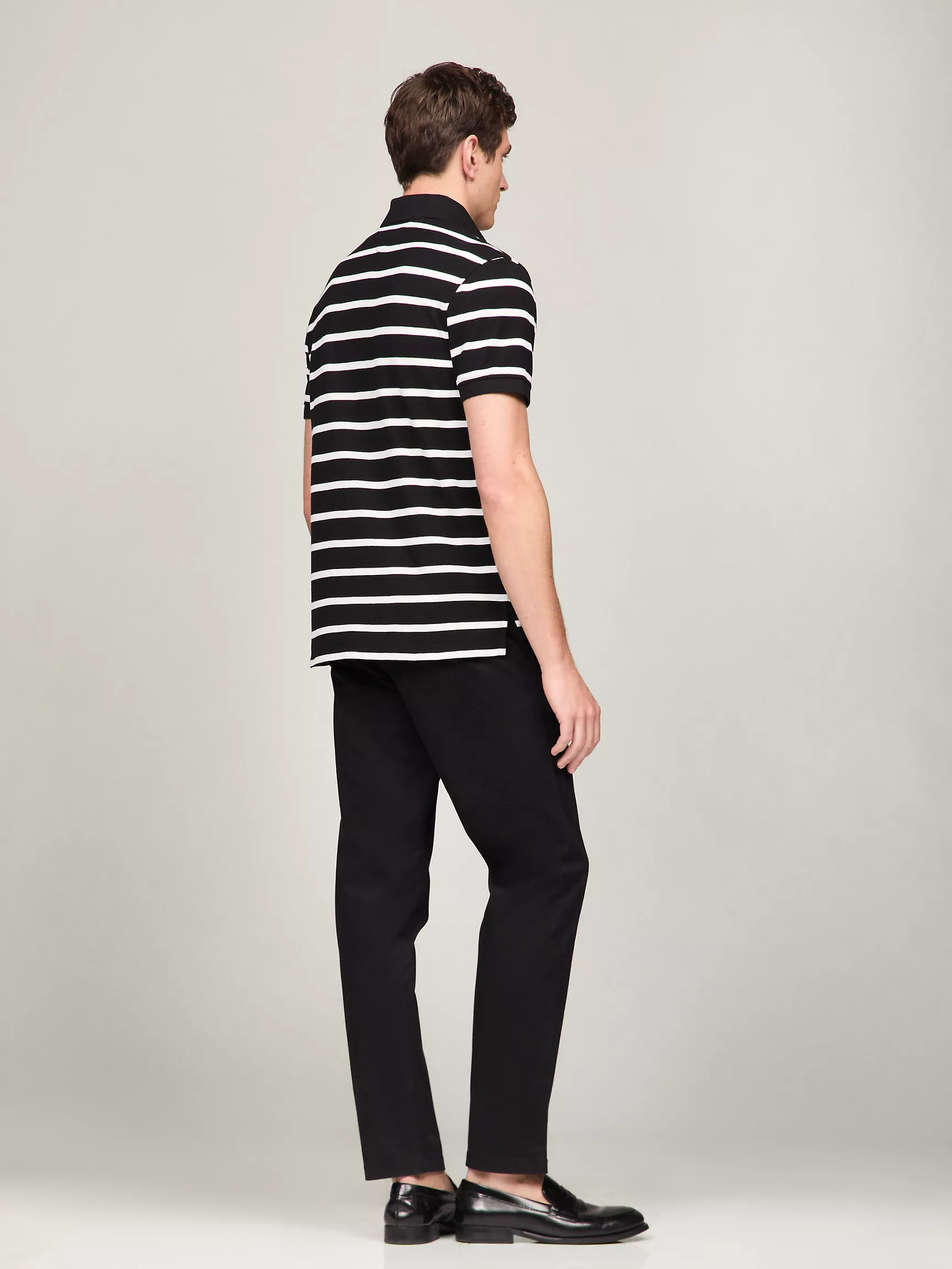 Мужское поло Tommy Hilfiger, Полосатое влагоотводящее поло стандартного кроя