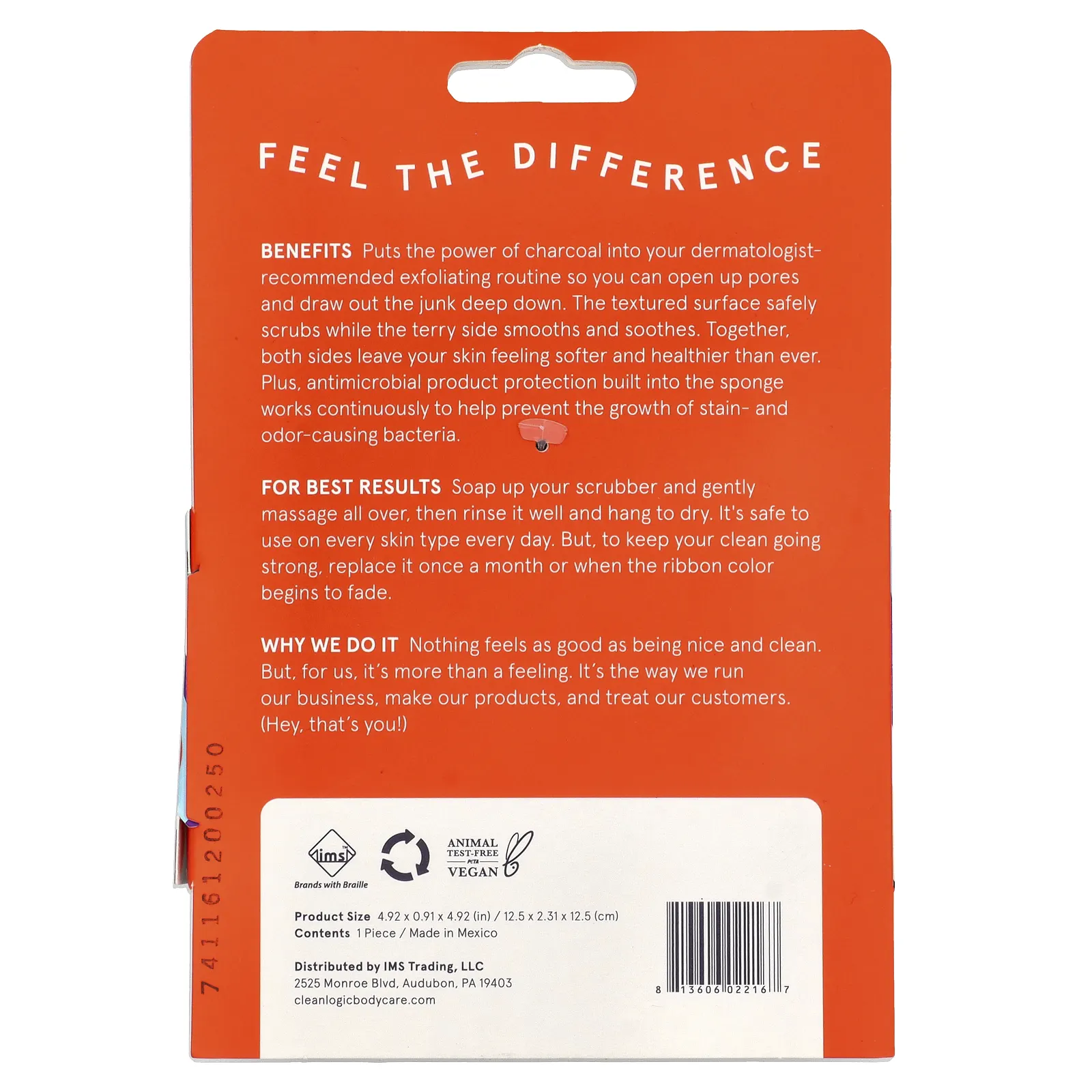 Clean Logic, Detoxify, отшелушивающее средство для тела с двойной текстурой, 1 шт.