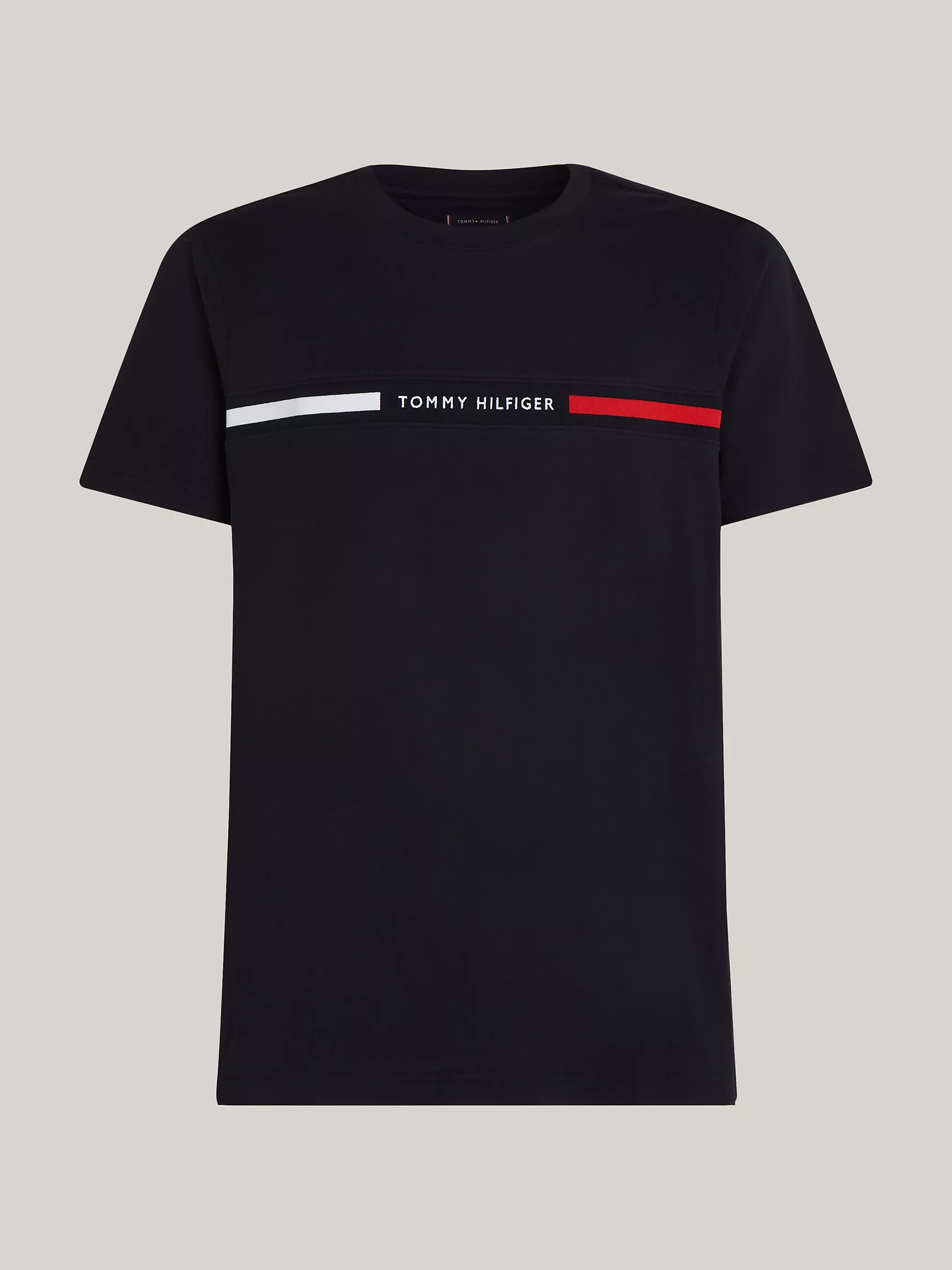 Мужская футболка Tommy Hilfiger, Футболка Tommy с ребристой вставкой и логотипом