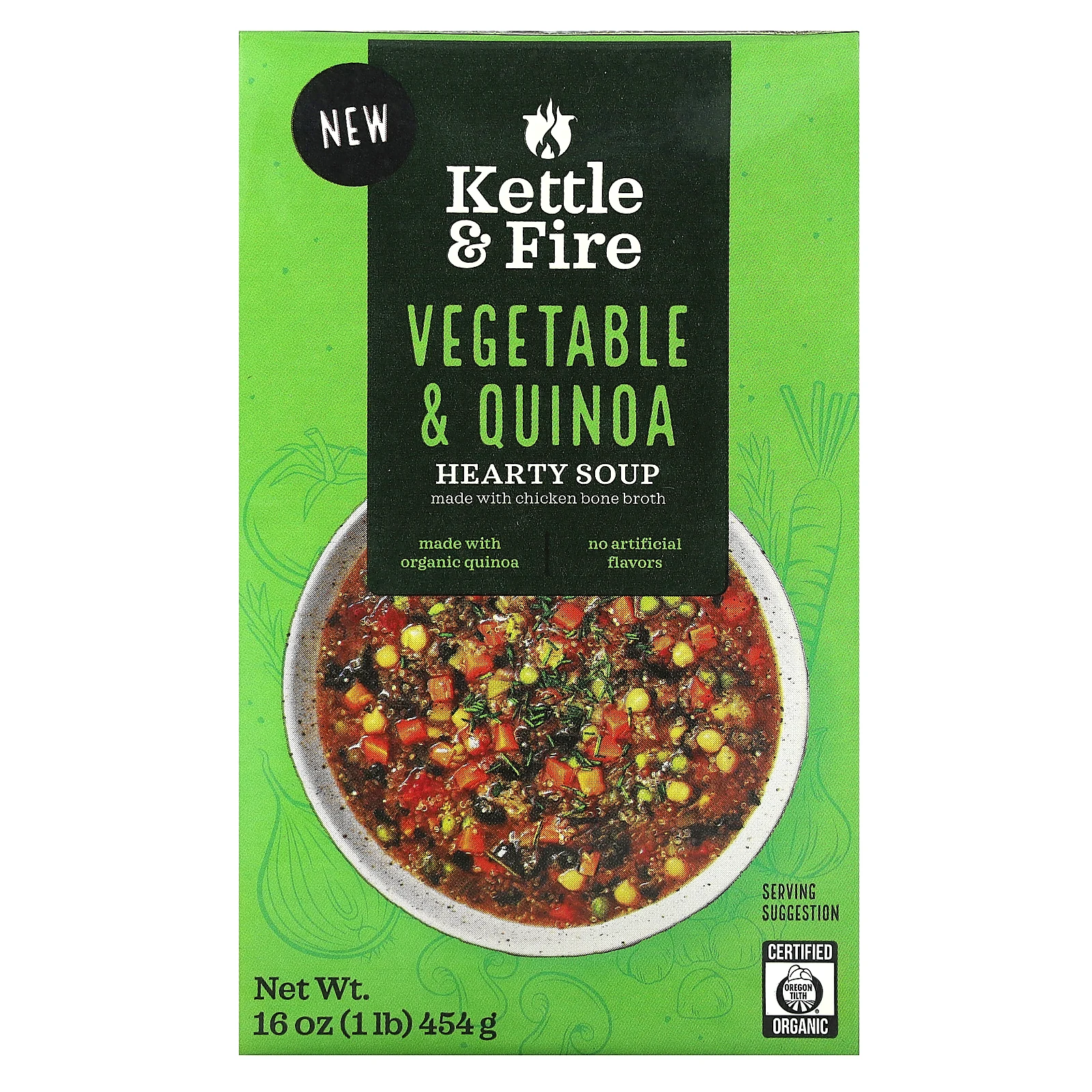Kettle & Fire, сытный суп, овощи и киноа, 454 г (16 унций)