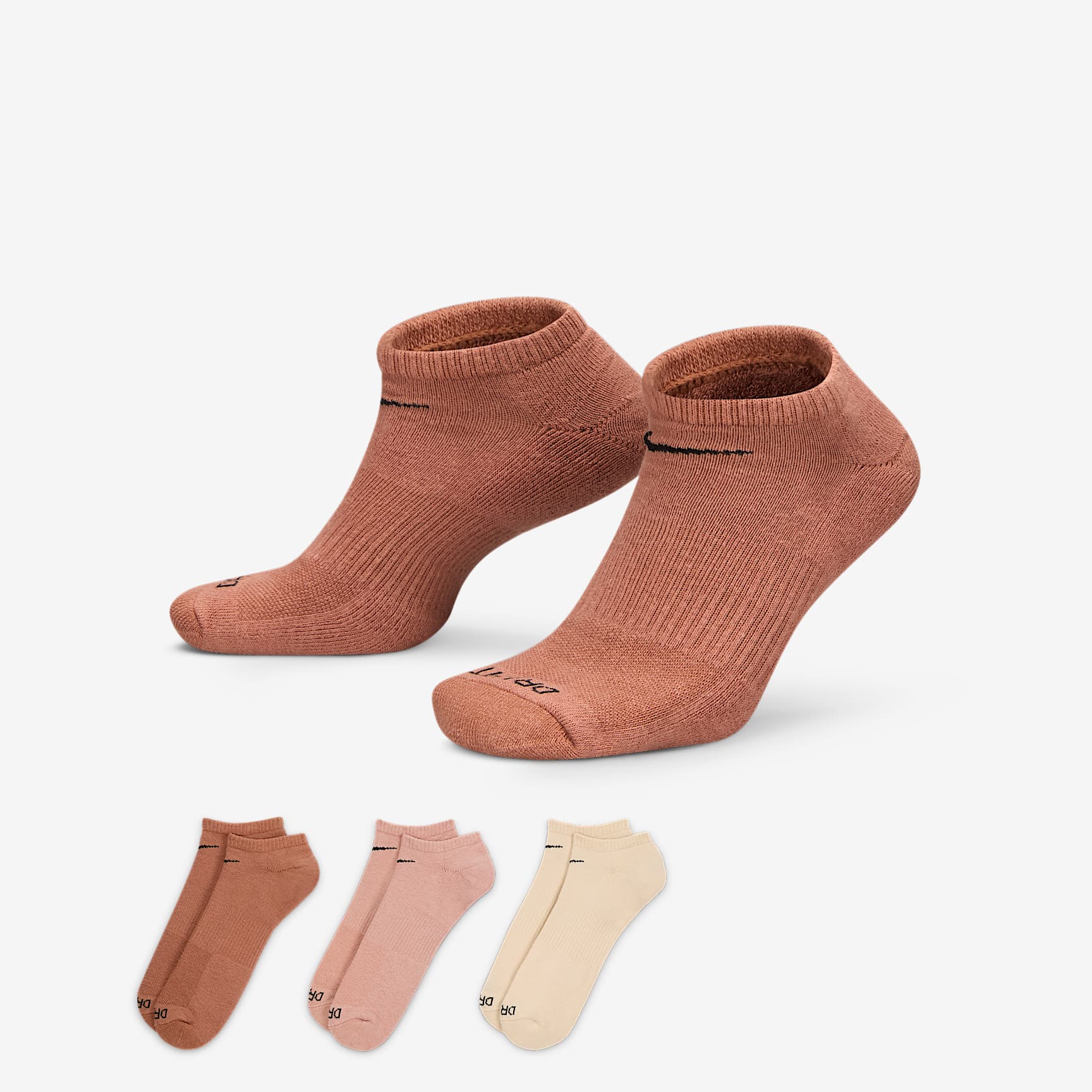 Nike Everyday Plus Cushion Training No-Show Socks (3 Pairs)