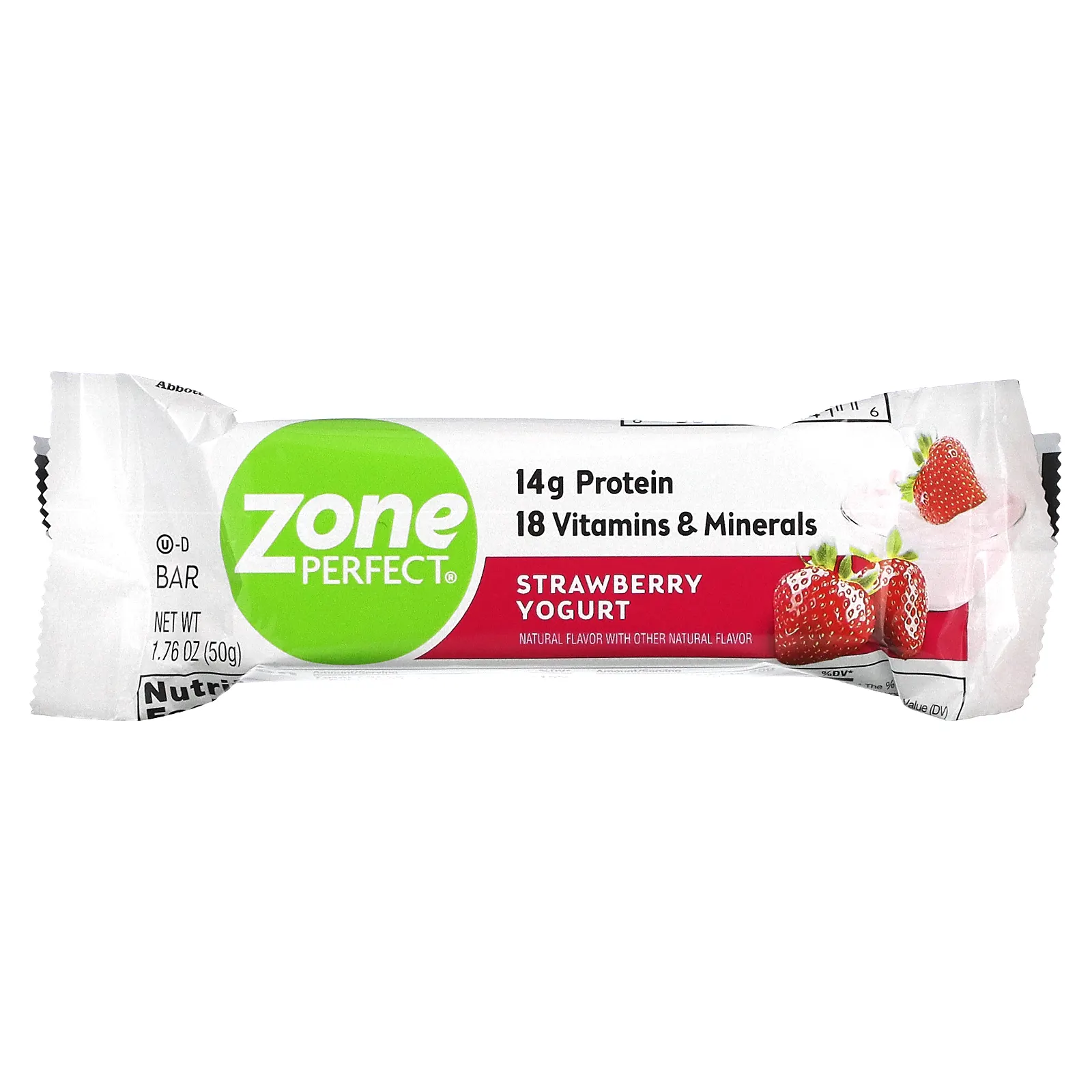 ZonePerfect, Nutrition Bars, клубничный йогурт, 12 батончиков, весом 50 г (1,76 унции) каждый