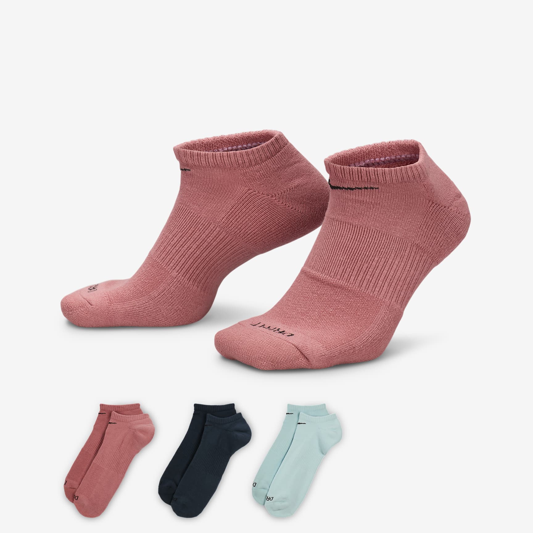 Nike Everyday Plus Cushion Training No-Show Socks (3 Pairs)