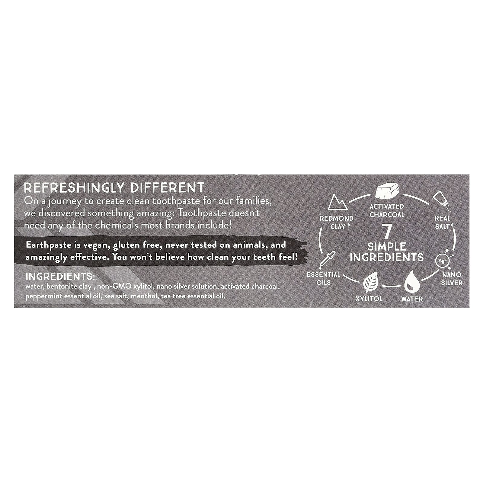 Redmond Trading Company, Earth Paste, Минеральная зубная паста, мятный уголь, 4 унции (113 г)