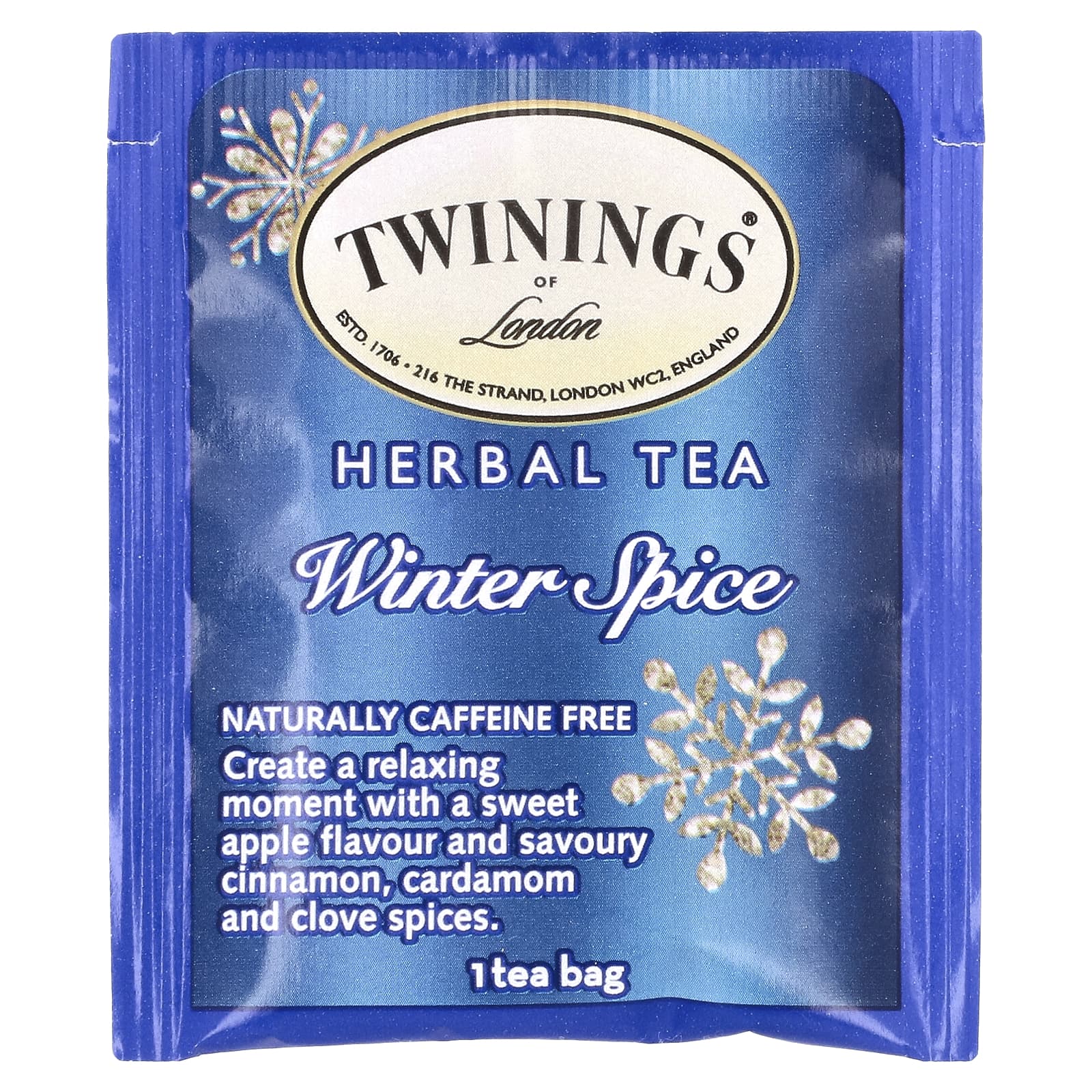 Twinings, Травяной чай, Winter Spice, без кофеина, 20 чайных пакетиков, 40 г (1,41 унции)