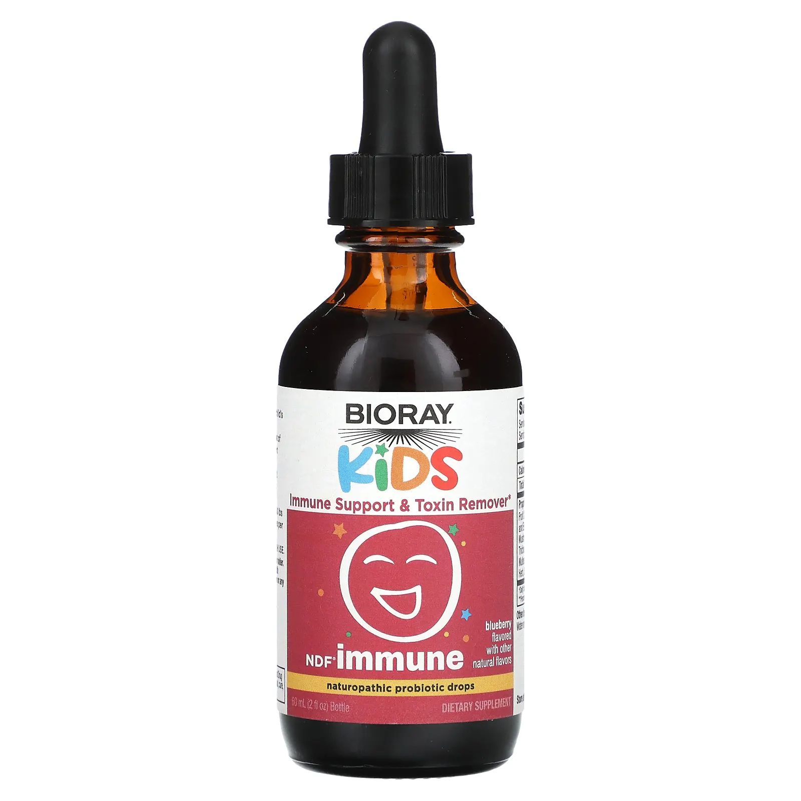 Bioray, добавка для поддержки иммунитета и выведения токсинов для детей, голубика, 60 мл (2 жидк. унции)