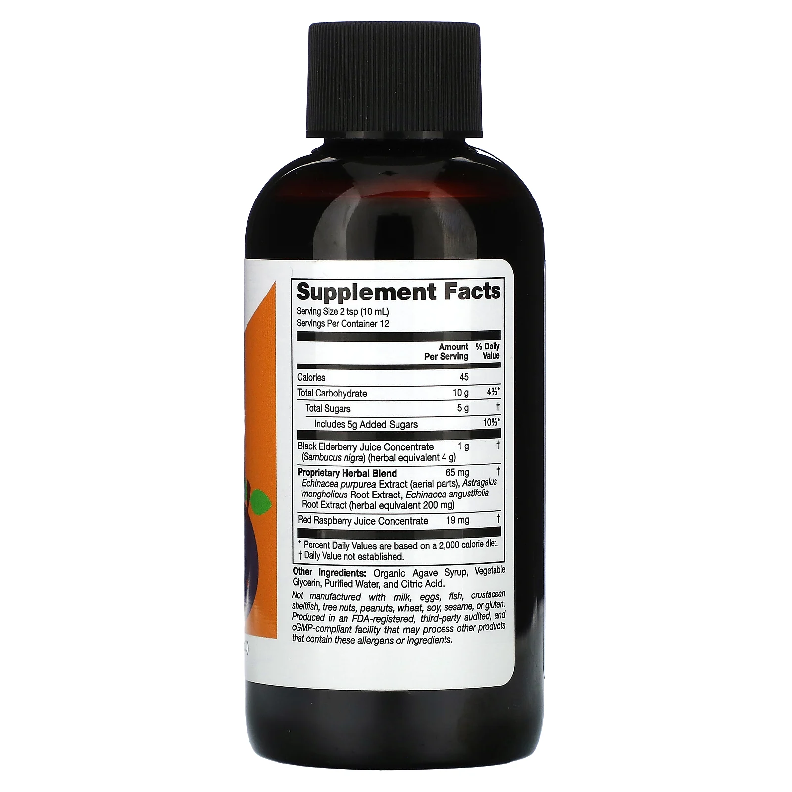 California Gold Nutrition, Бузина для детей, сироп из европейской черной бузины с эхинацеей, 4 жидких унции (120 мл)