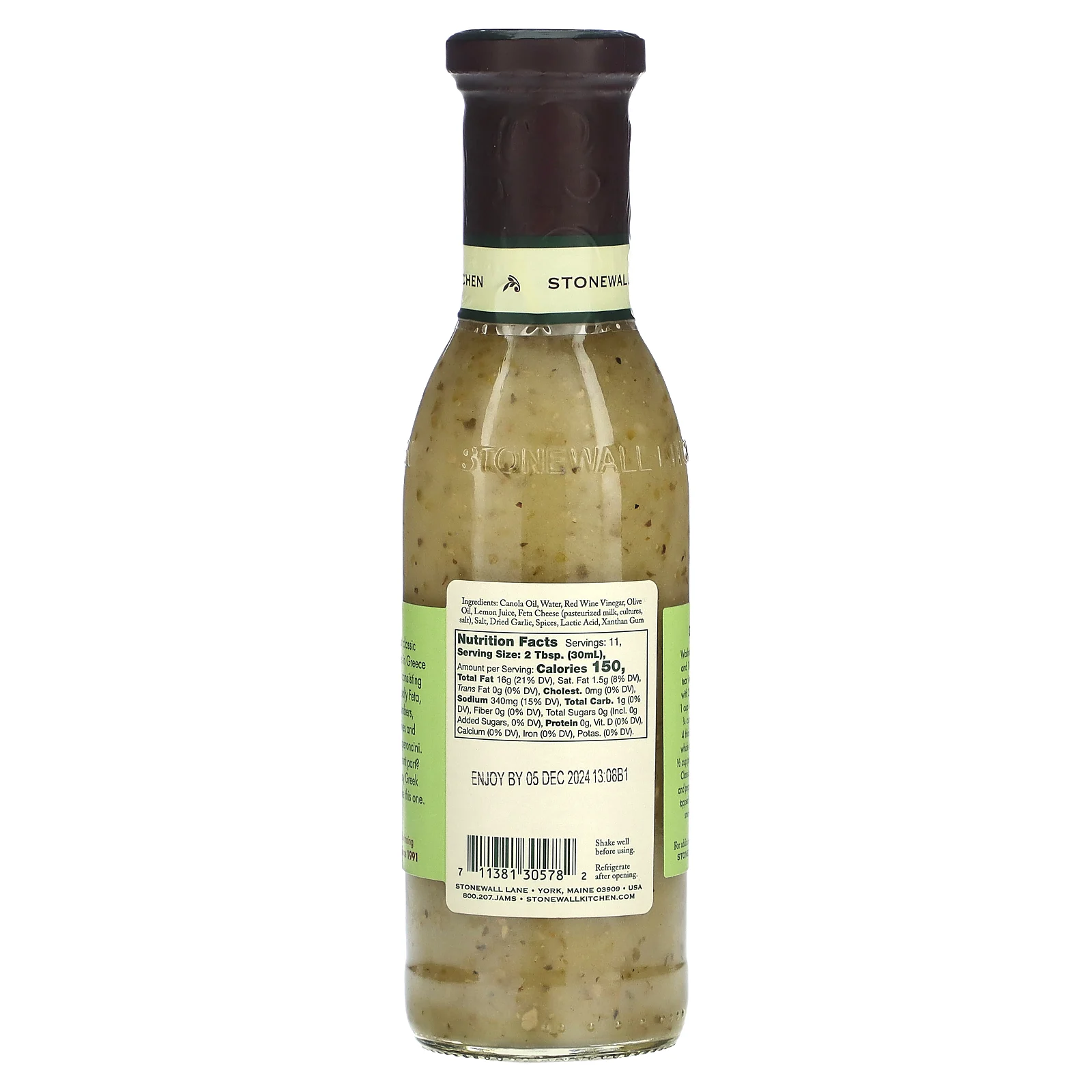 Stonewall Kitchen, Classic Greek Dressing, 11 fl oz (330 ml)