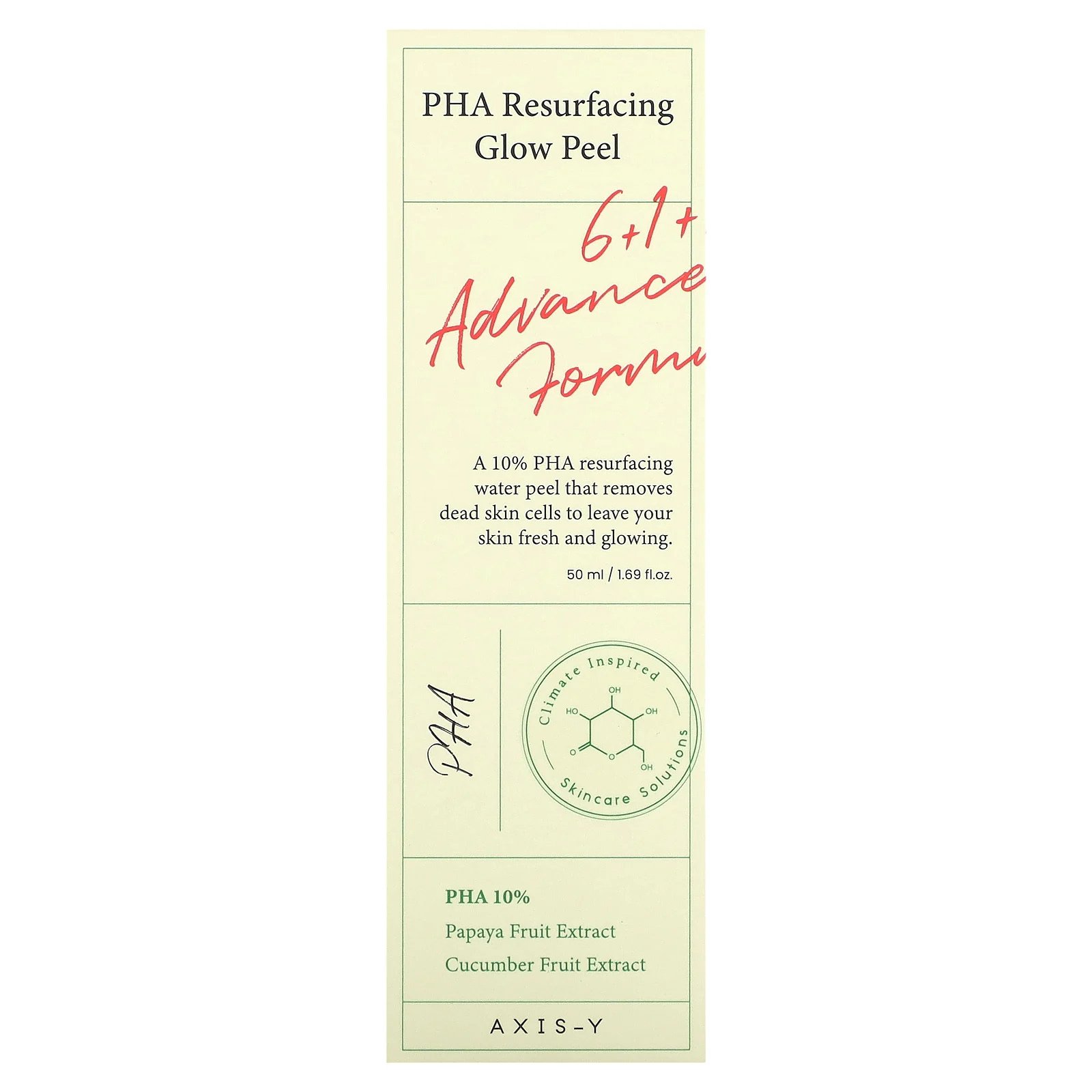 Axis-Y, PHA Resurfacing Glow Peel, 50 мл (1,69 жидк. Унции)