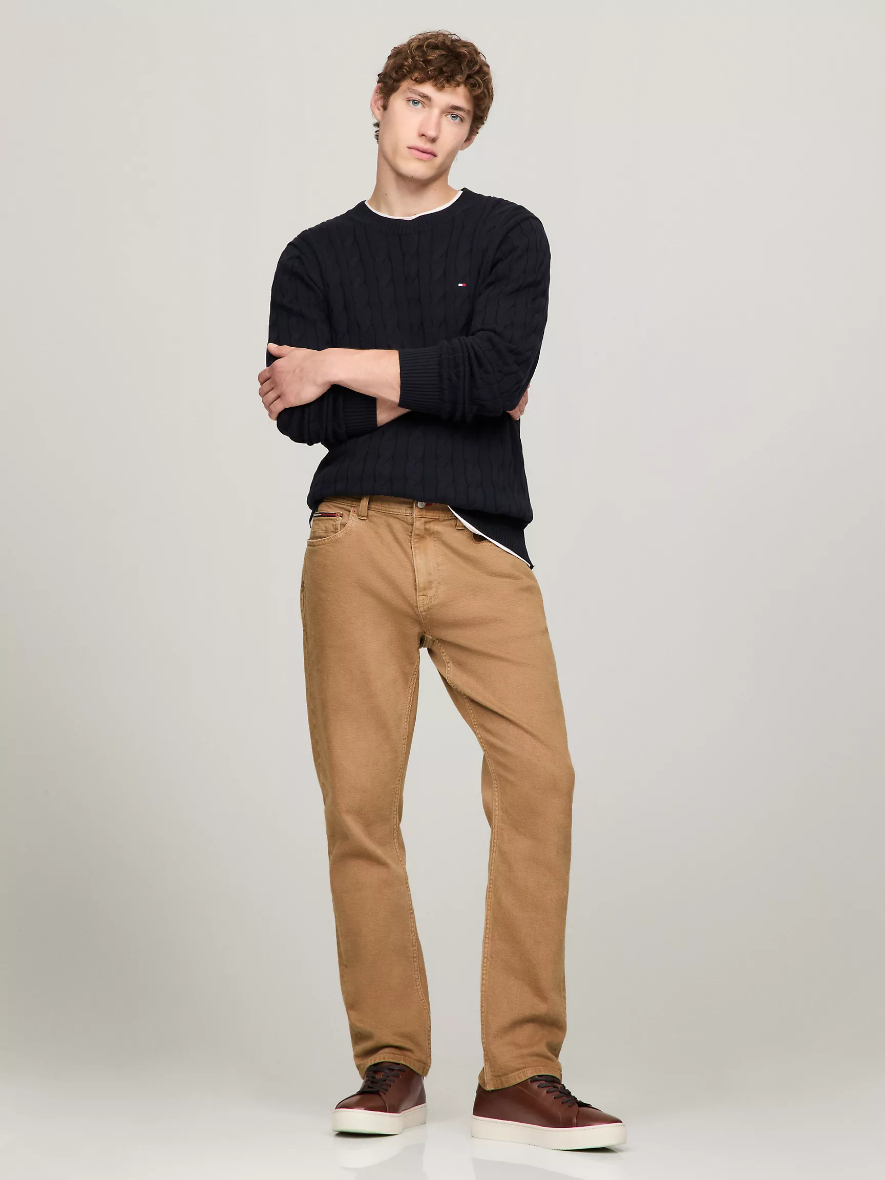 Мужские джинсы Tommy Hilfiger, Окрашенные джинсы прямого кроя