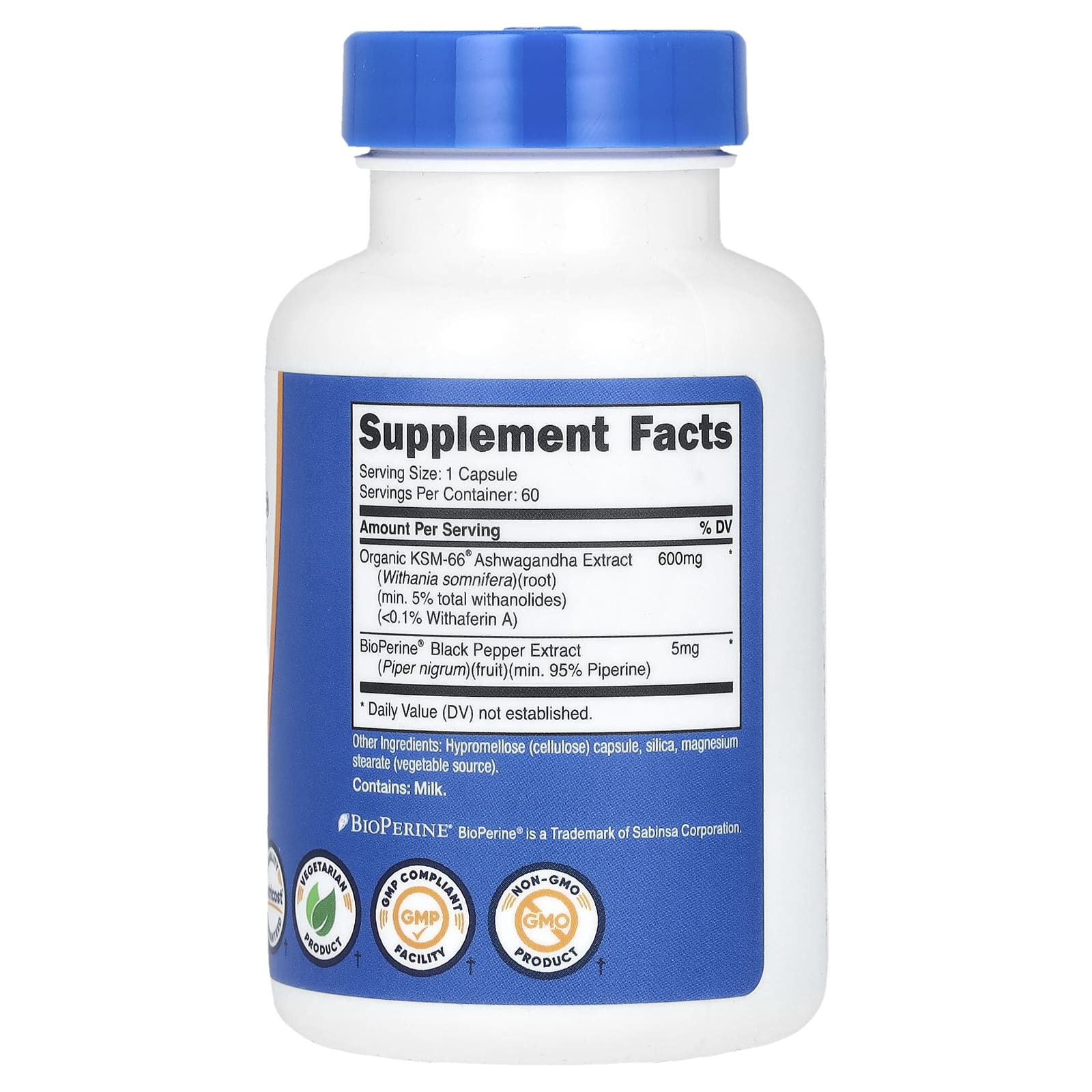 Nutricost, KSM-66, экстракт корня ашваганды, 660 мг, 60 капсул