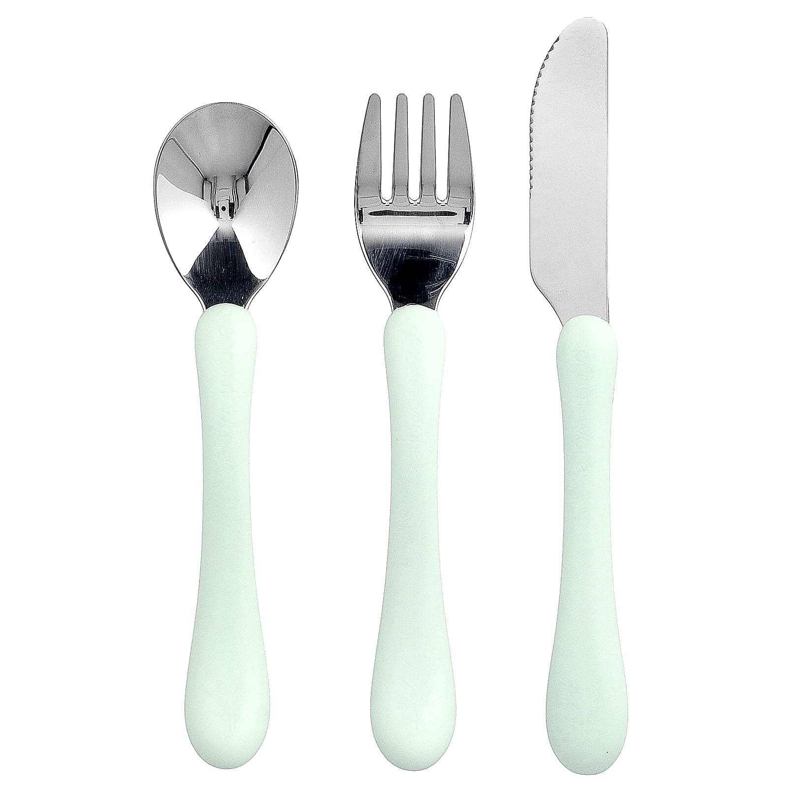 Green Sprouts, детские столовые приборы из стали и Sprout Ware®, от 12 месяцев, 3 шт.