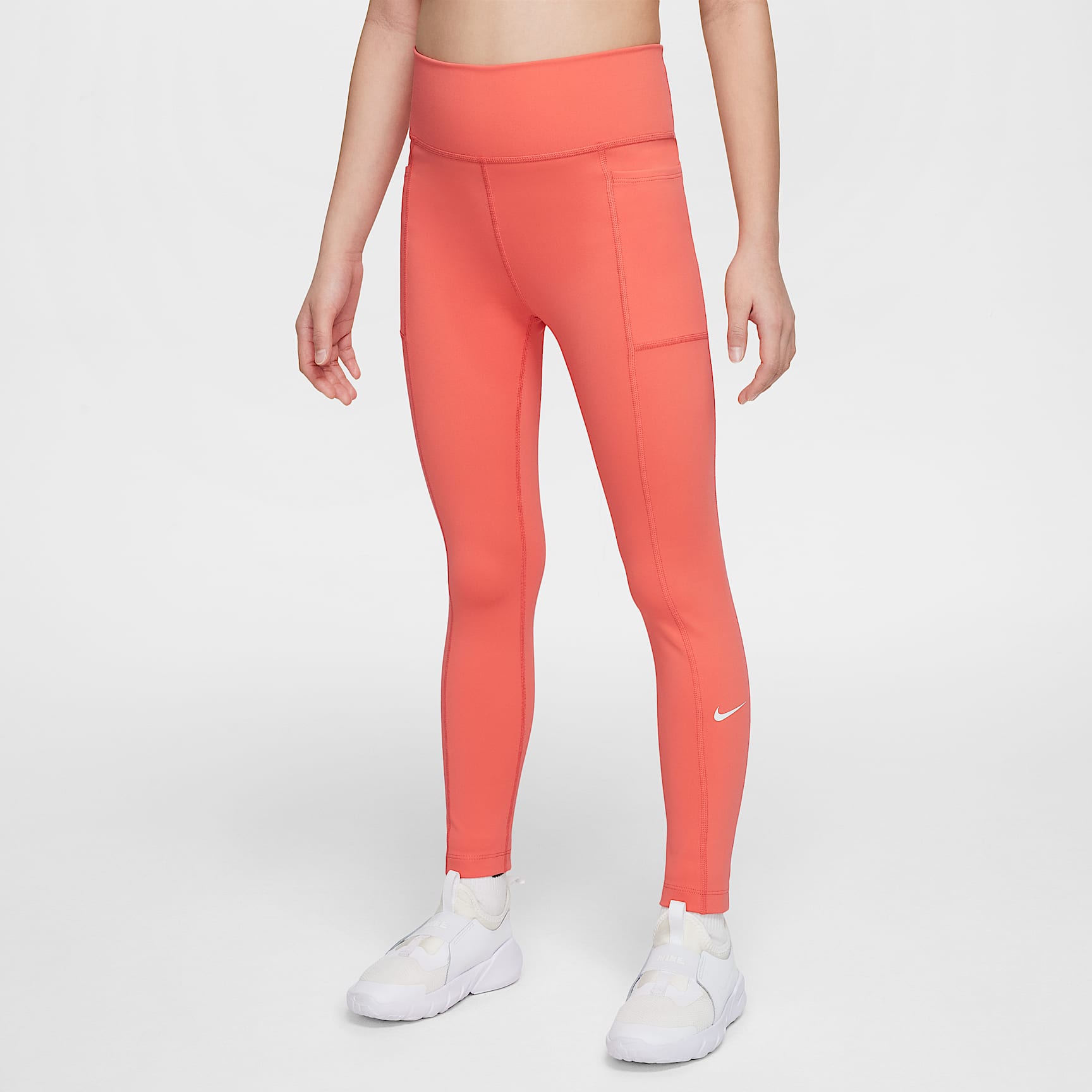 Nike One Big Kids' (Girls') Dri-FIT High-Waisted Leggings with Pockets