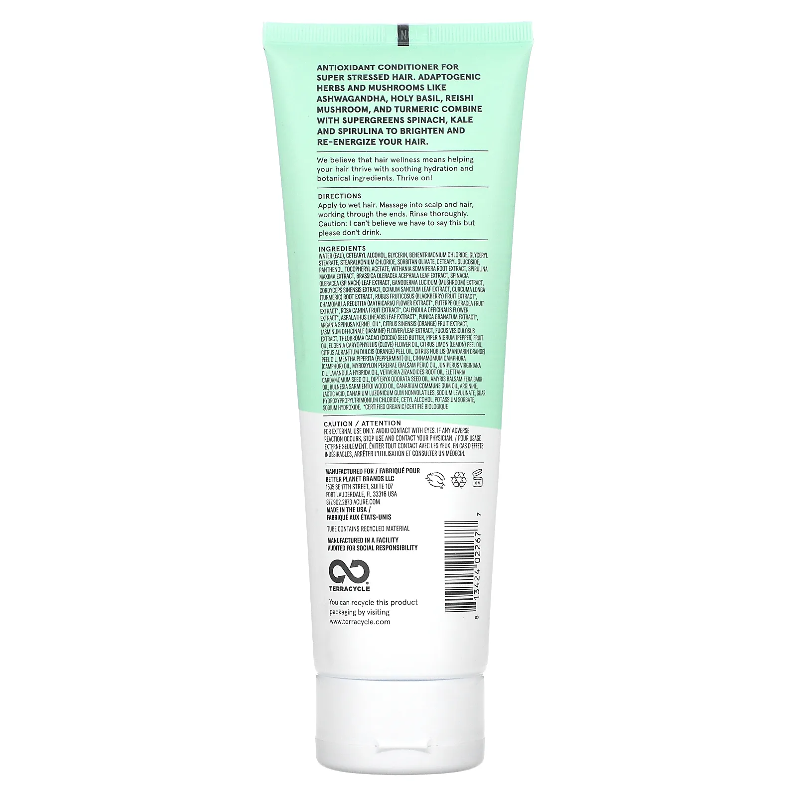 ACURE, Juice Cleanse, кондиционер с супергринами и адаптогенами, 236,5 мл (8 жидк. Унций)