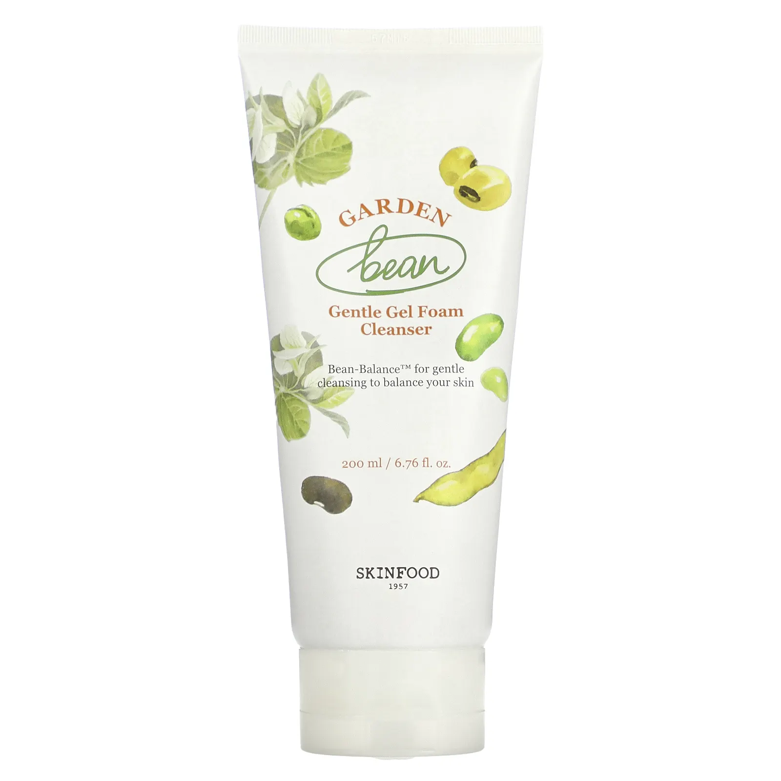 SKINFOOD, Garden Bean, мягкая очищающая гелевая пенка, 200 мл (6,76 жидк. Унции)