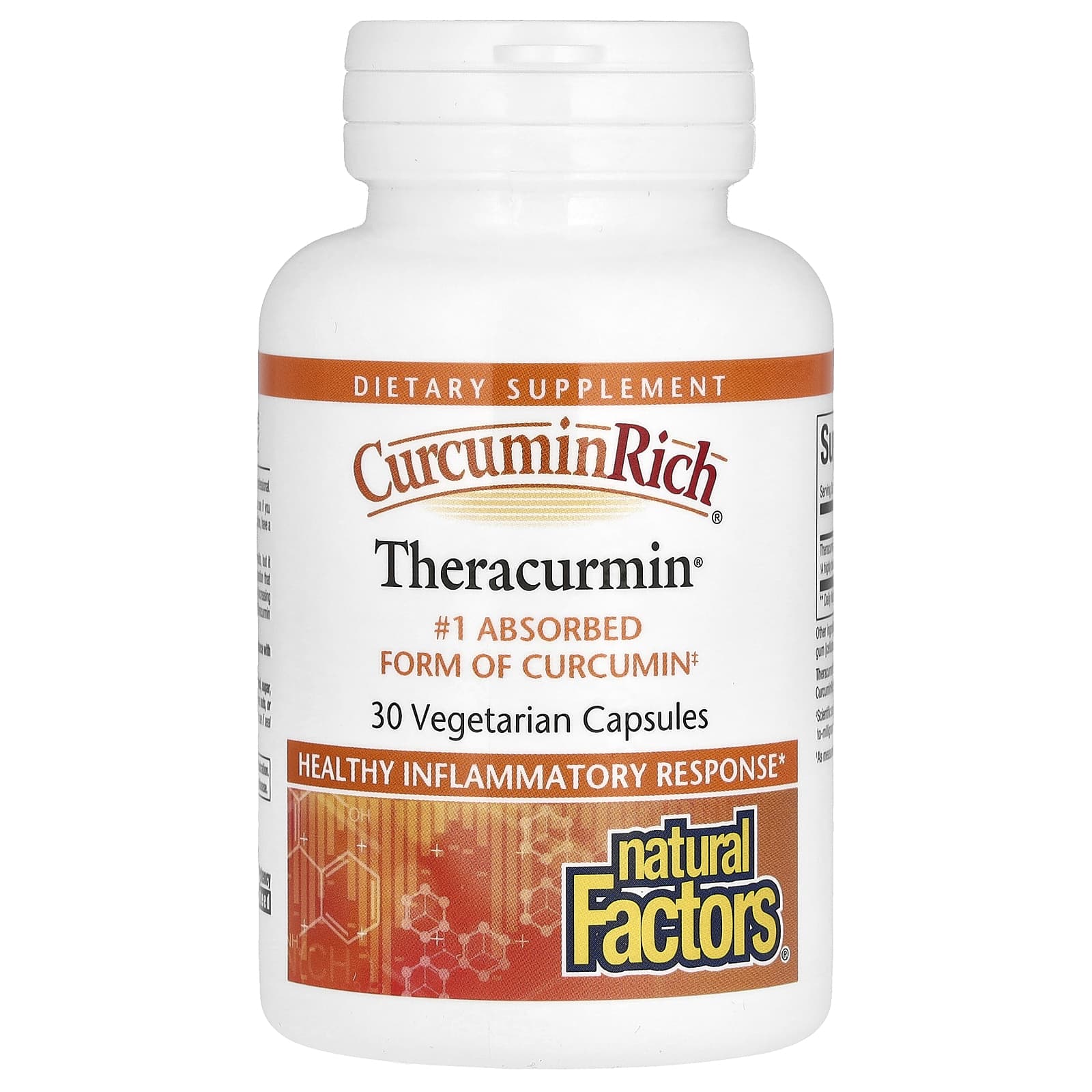 Natural Factors, CurcuminRich, Theracurmin, куркумин, 30 вегетарианских капсул