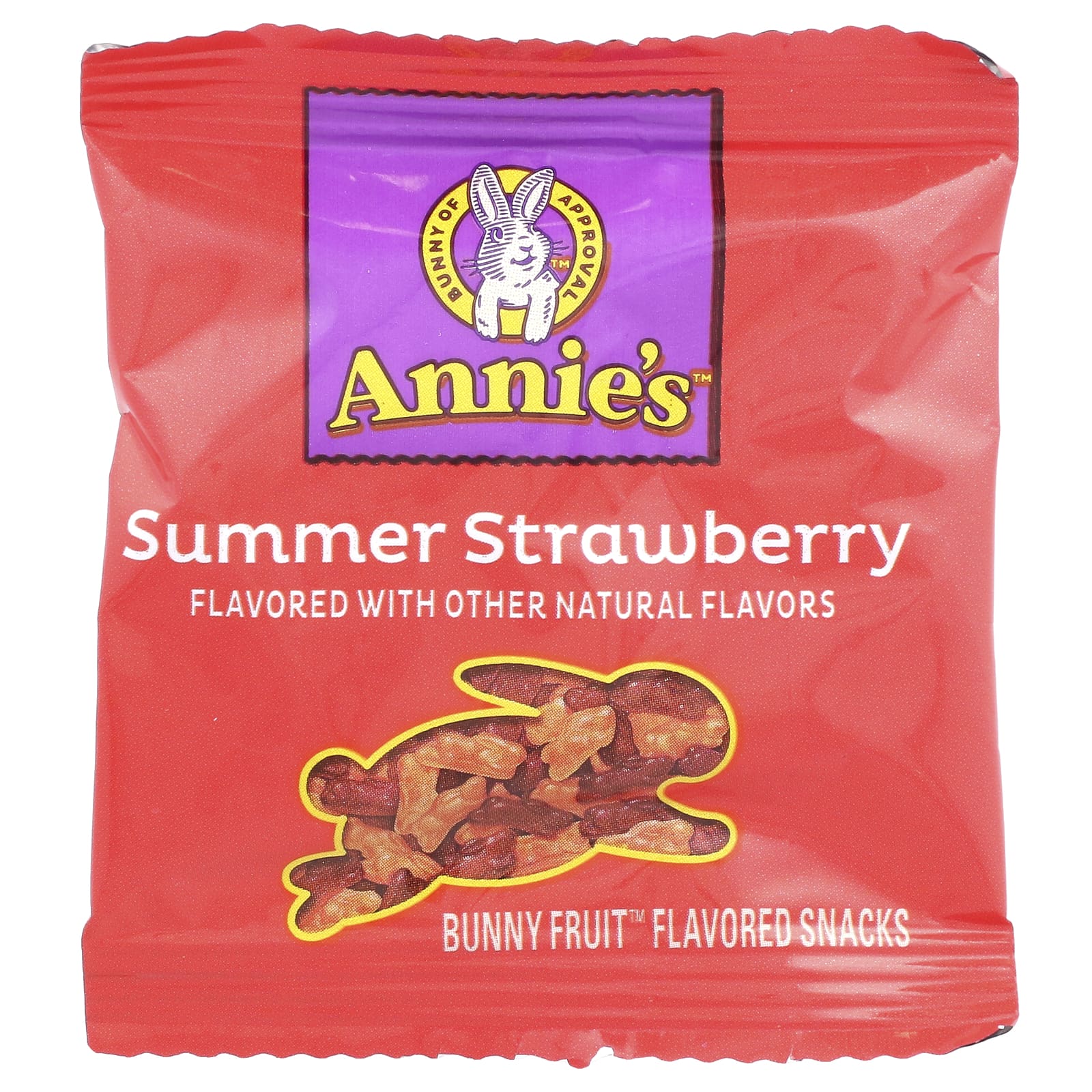 Annie's Homegrown, Organic Bunny Fruit ™ Snacks, летняя клубника, 10 пакетиков по 19 г (0,7 унции)