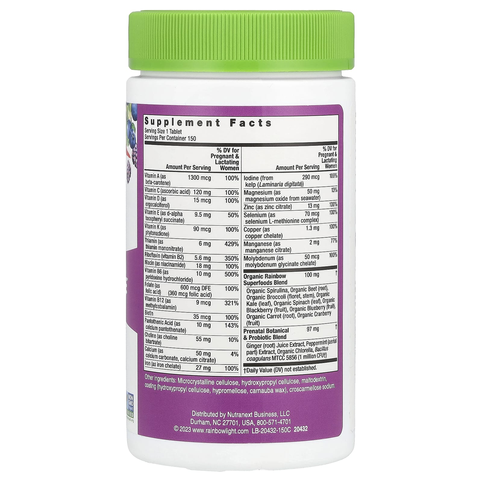 Rainbow Light, Prenatal One, мультивитамины для беременных, 150 таблеток