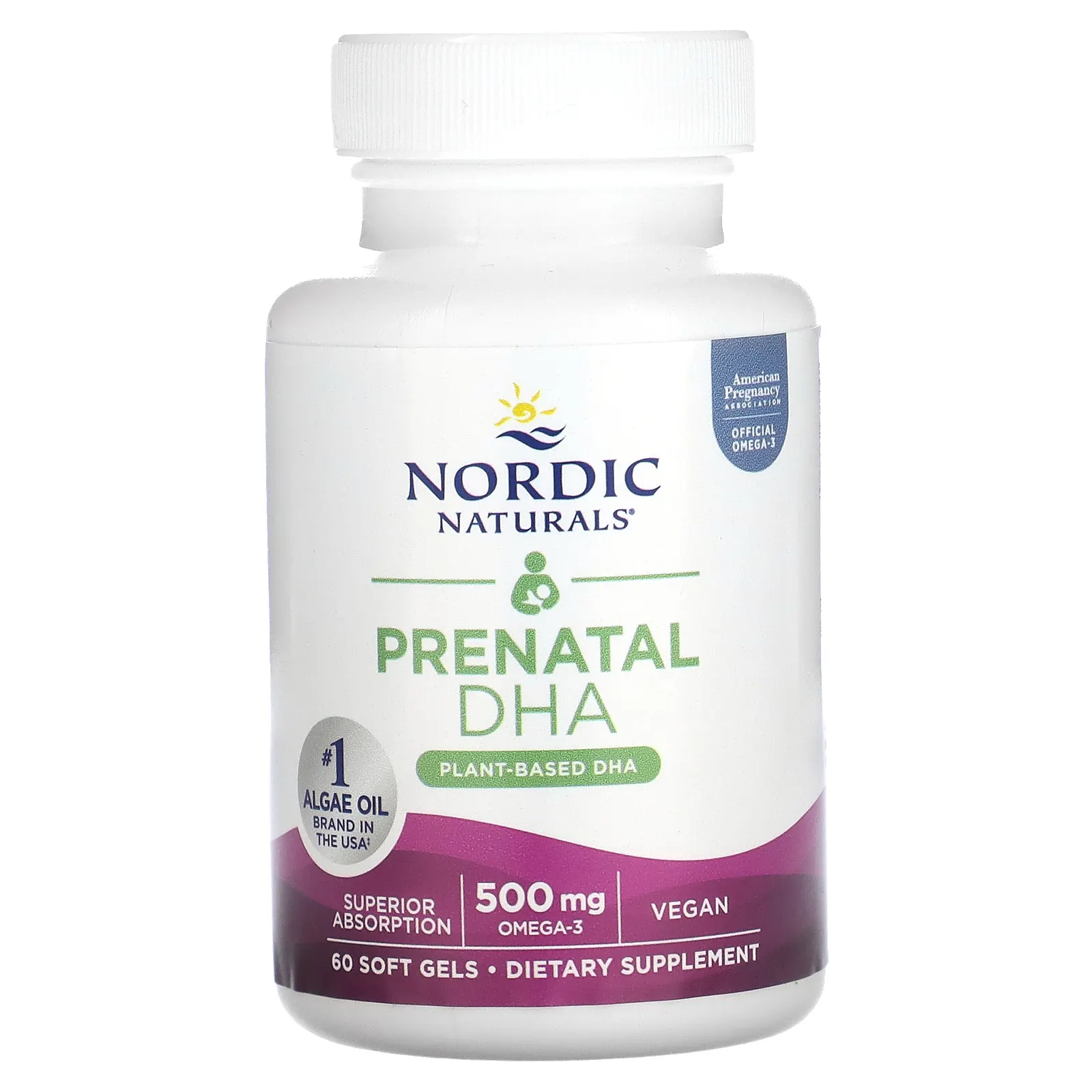 Nordic Naturals, пренатальная ДГК, 500 мг, 60 капсул (250 мг в 1 капсуле)