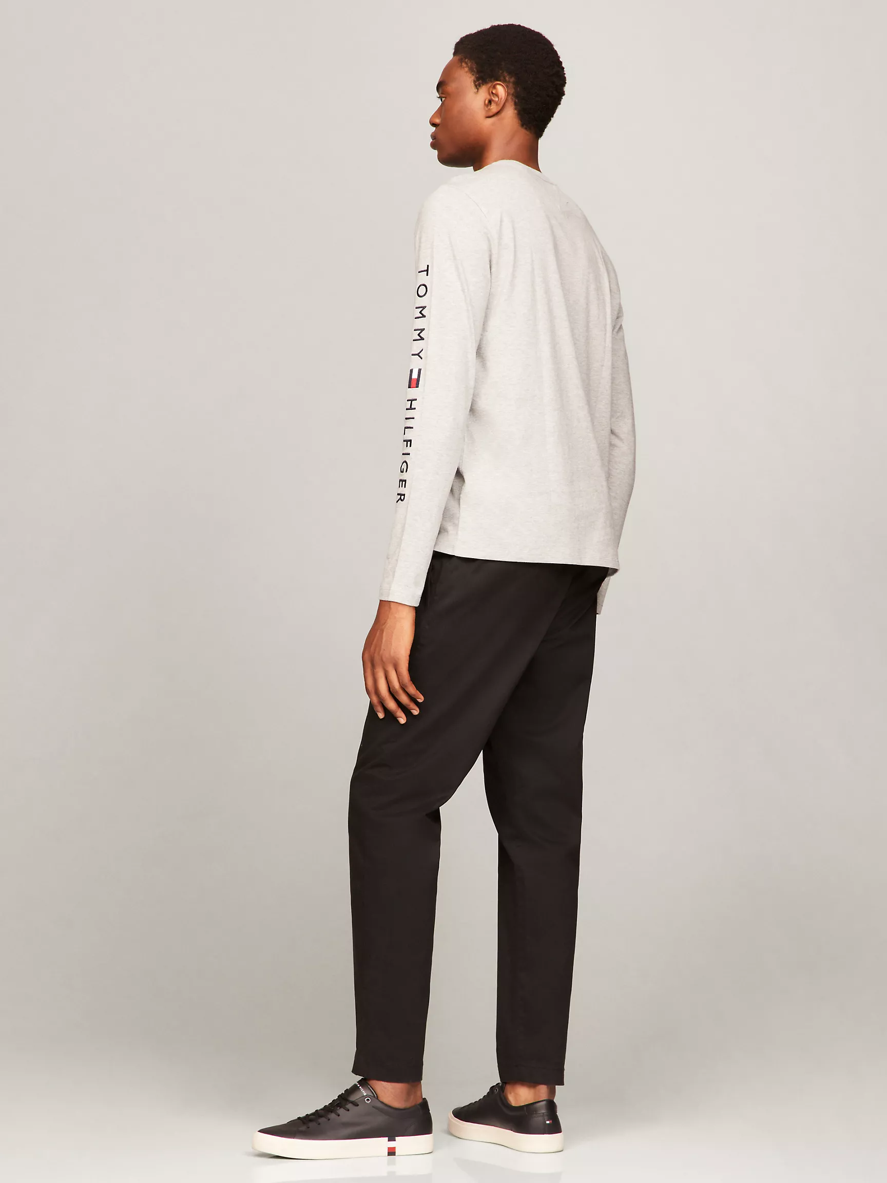 Мужская футболка Tommy Hilfiger, Футболка с длинным рукавом и логотипом Tommy