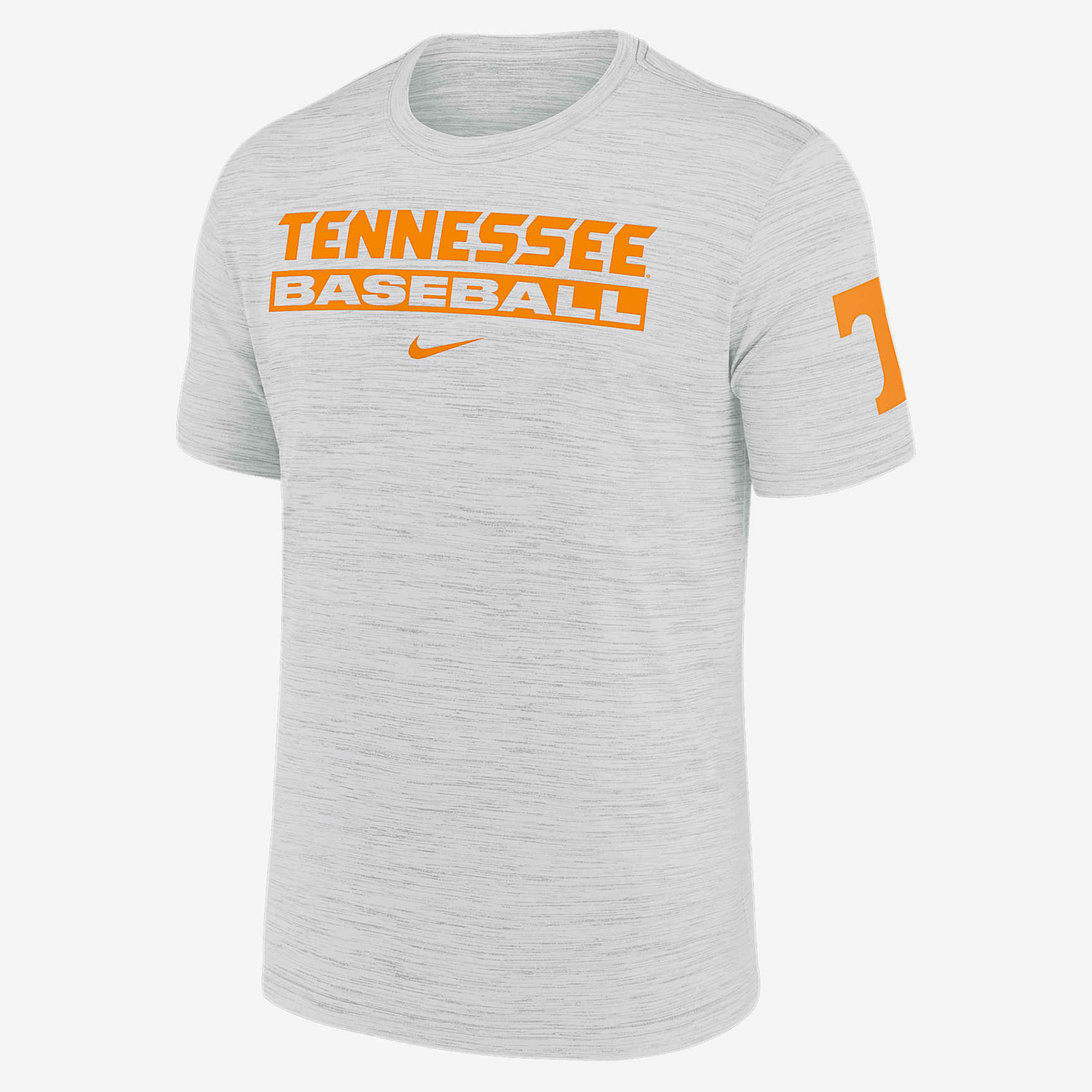 Tennessee Volunteers Velocity Baseball Wordmark Stack Men's Nike Dri-FIT College T-Shirt