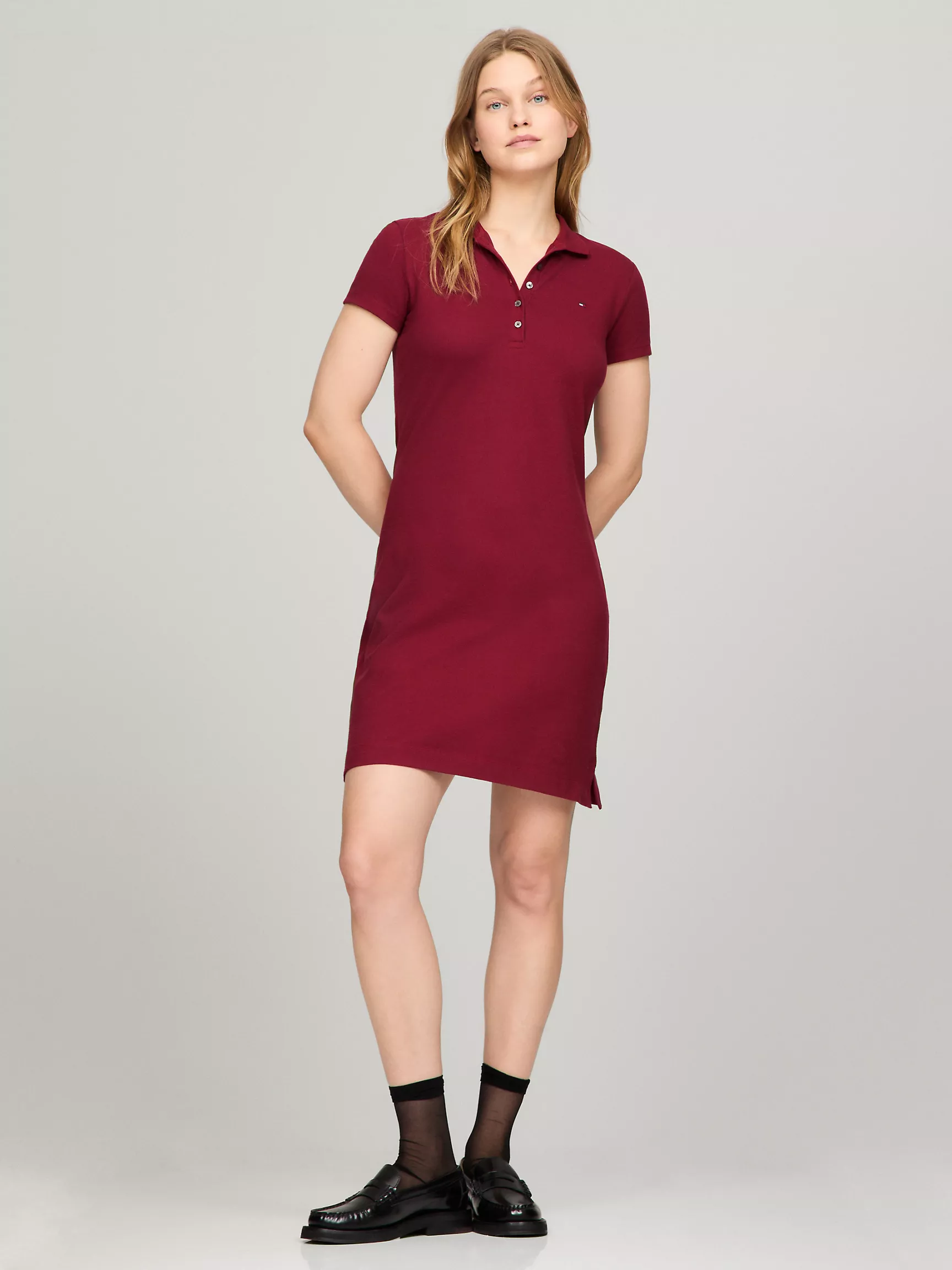 Женское платье Tommy Hilfiger, Приталенное платье-поло из эластичного хлопка