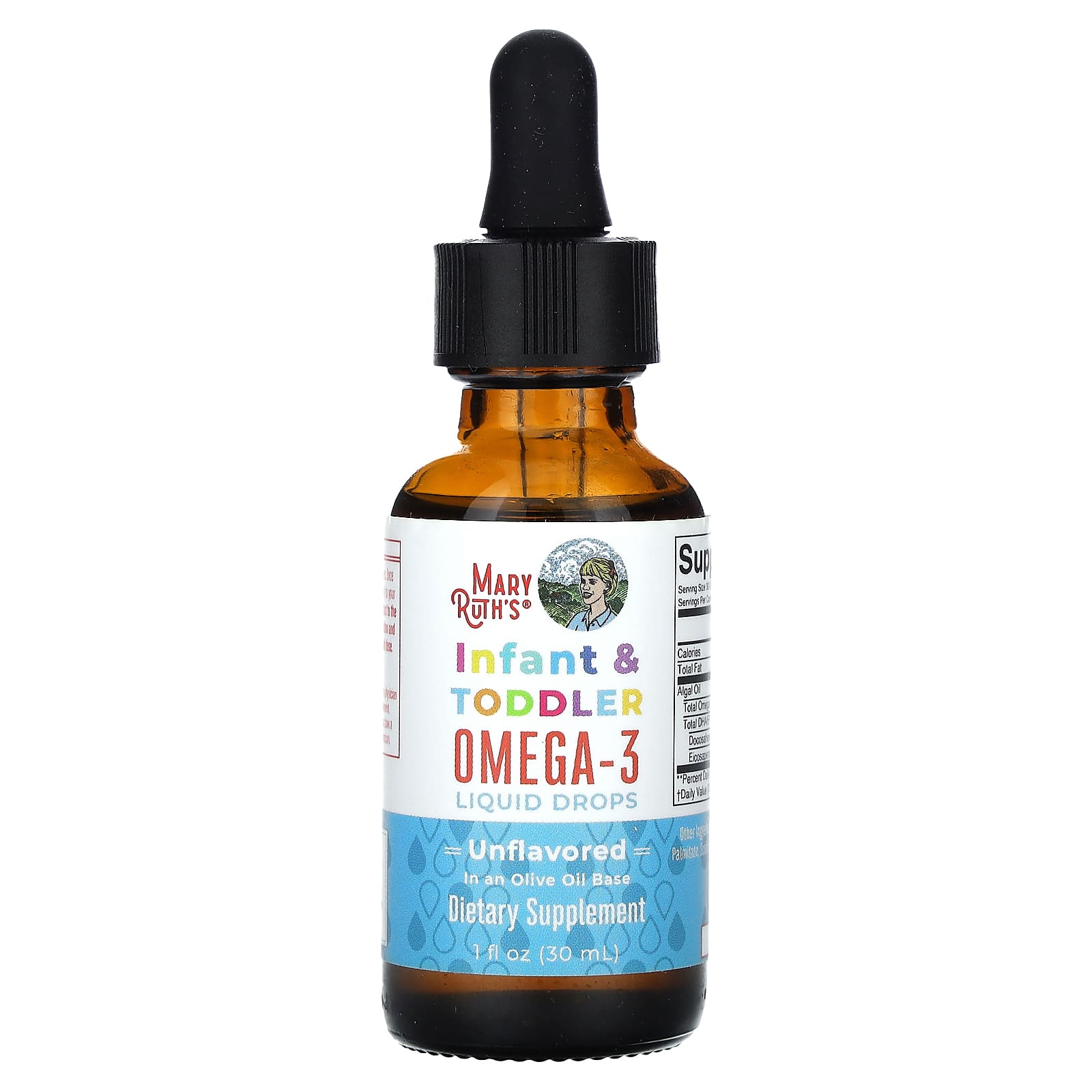 MaryRuth's, омега-3 для младенцев и малышей, для детей от 6 месяцев до 3 лет, без ароматизаторов, 30 мл (1 жидк. унция)