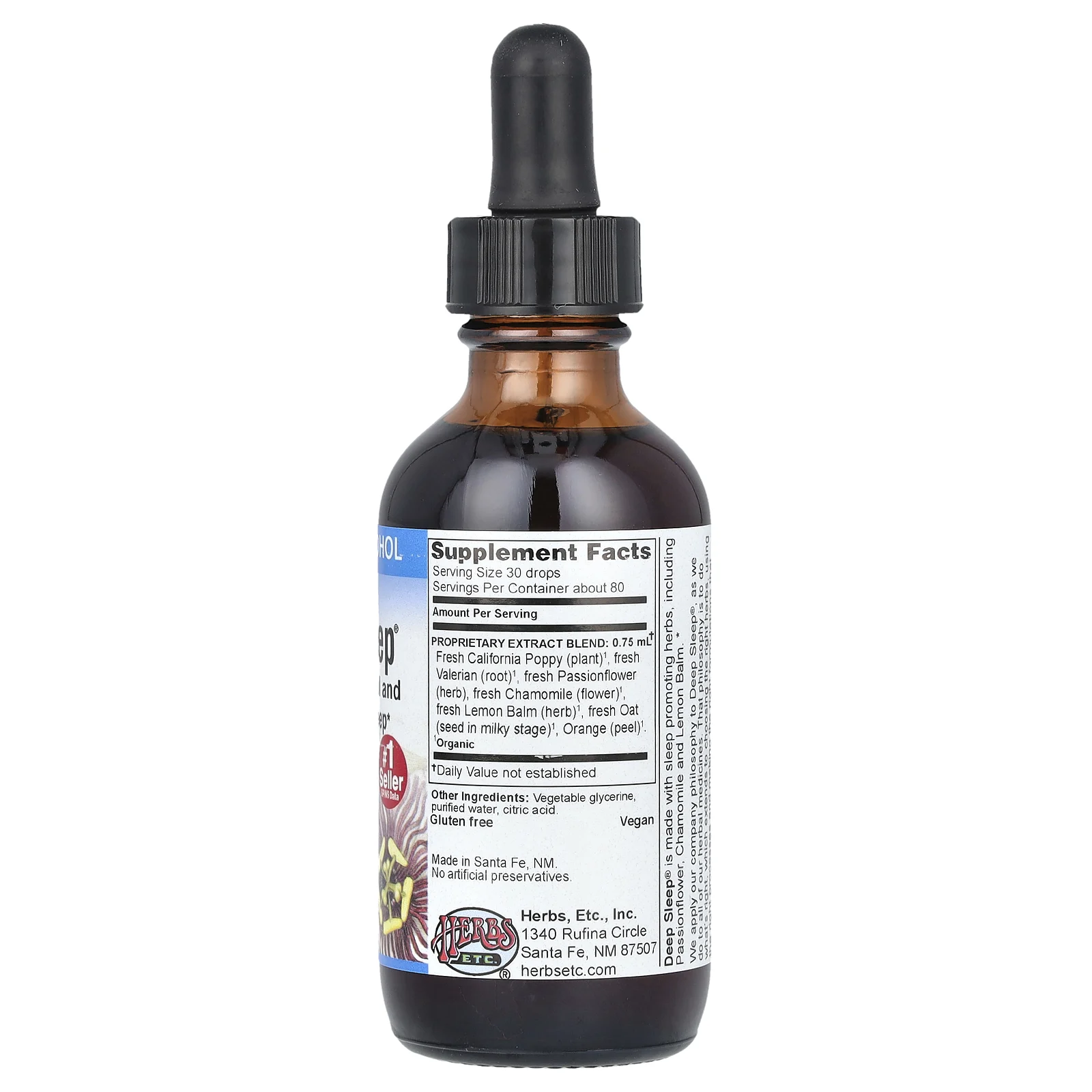Herbs Etc., Deep Sleep, без спирта, 59 мл (2 жидк. Унции)