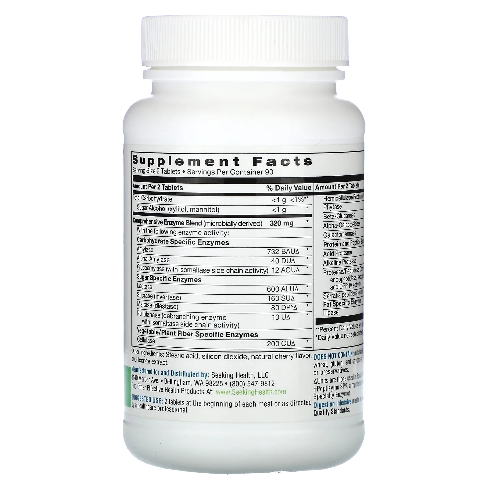 Seeking Health, Для интенсивного пищеварения, 180 жевательных таблеток