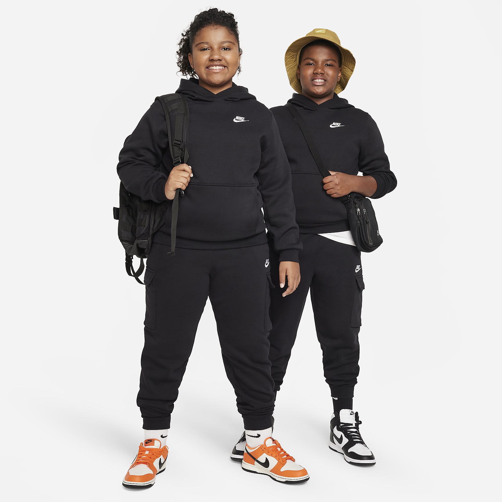 Nike Sportswear Club Fleece Big Kids' Pullover Hoodie (Extended Size)