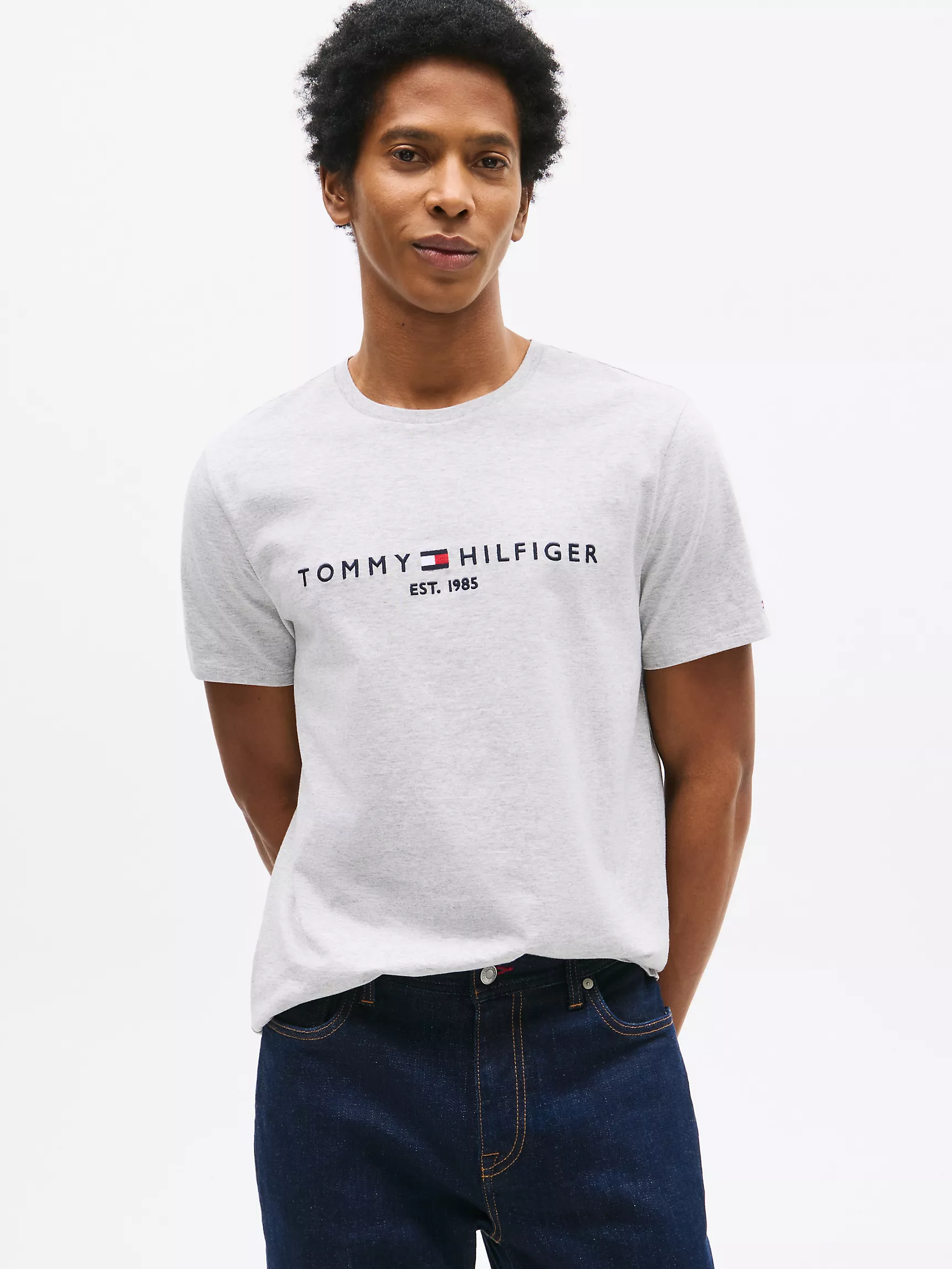 Мужская футболка Tommy Hilfiger, Футболка с вышитым логотипом Tommy