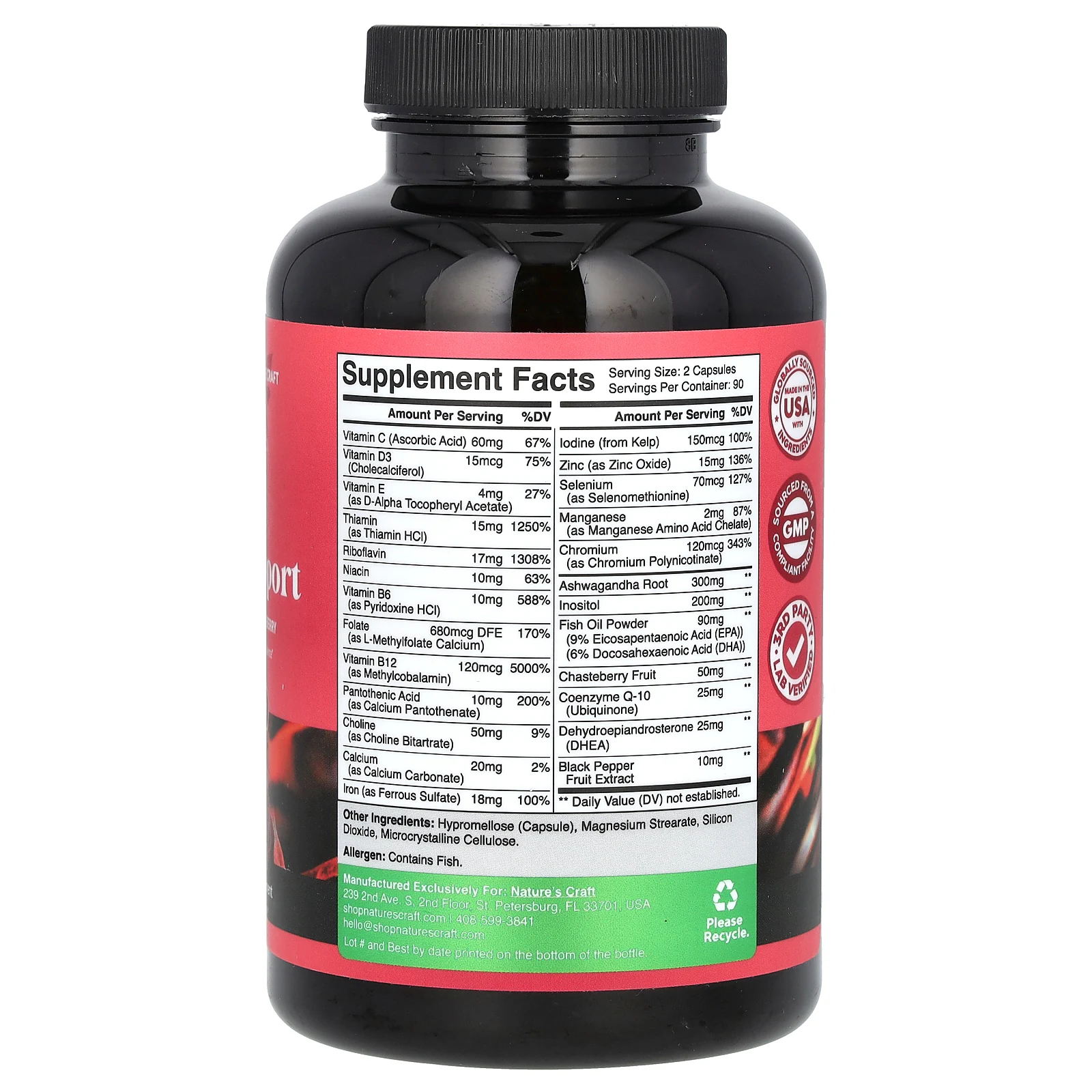 Nature's Craft, Women's Wellness, средство для поддержки женской фертильности, 180 капсул