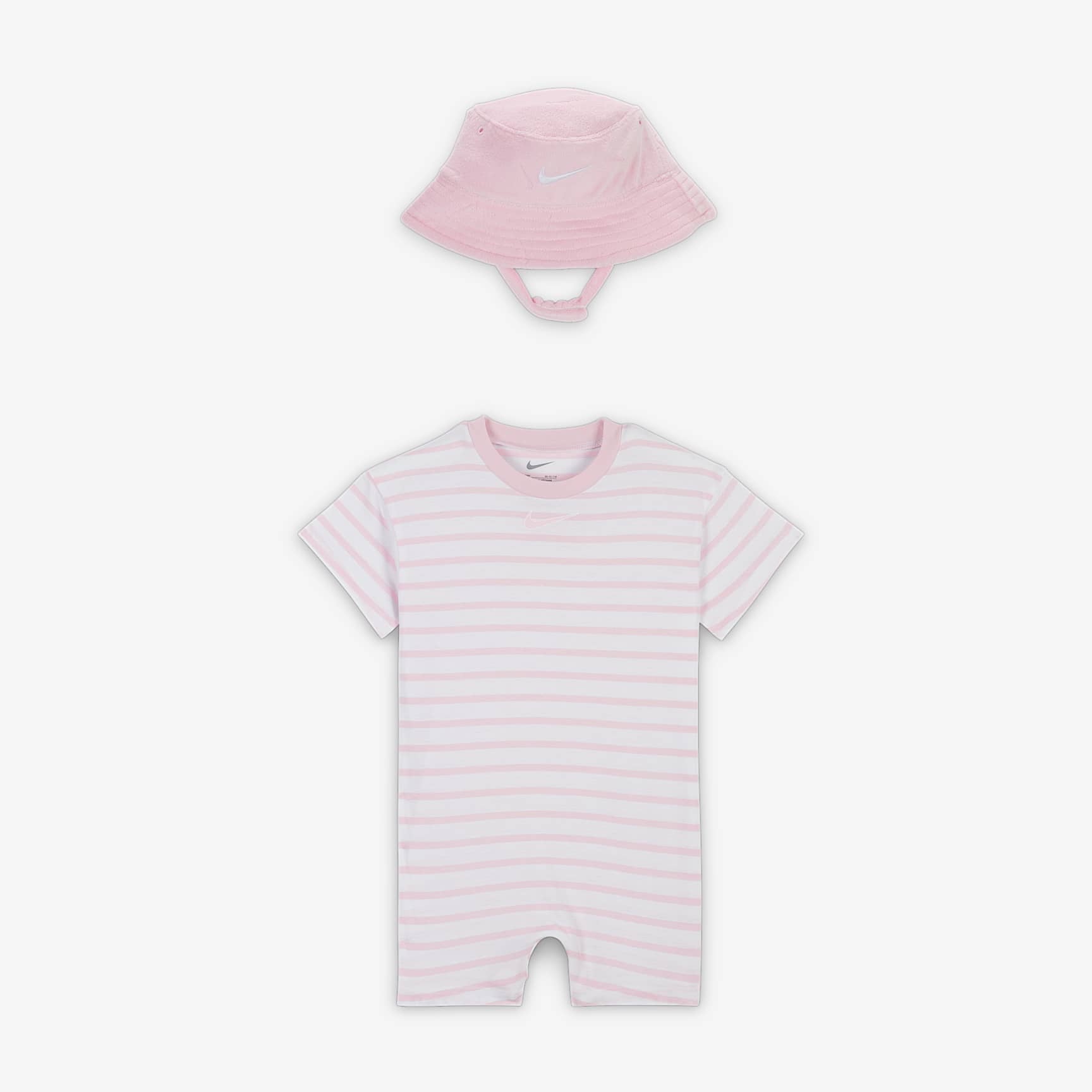 Nike Baby (12-24M) Short Sleeve Romper with Bucket Hat