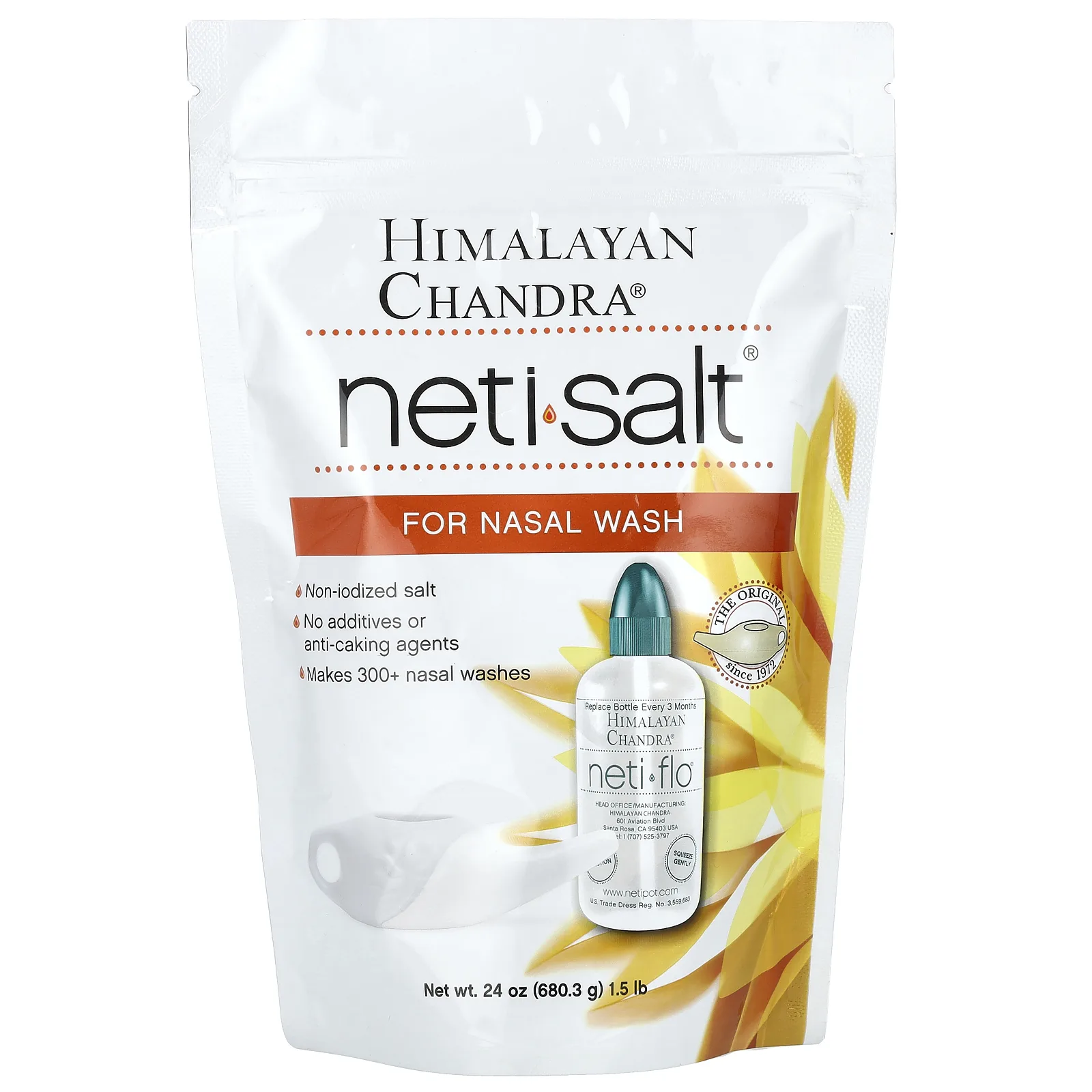 Himalayan Chandra, Neti Salt, соль для промывания носа, 680,3 г (1,5 фунта)