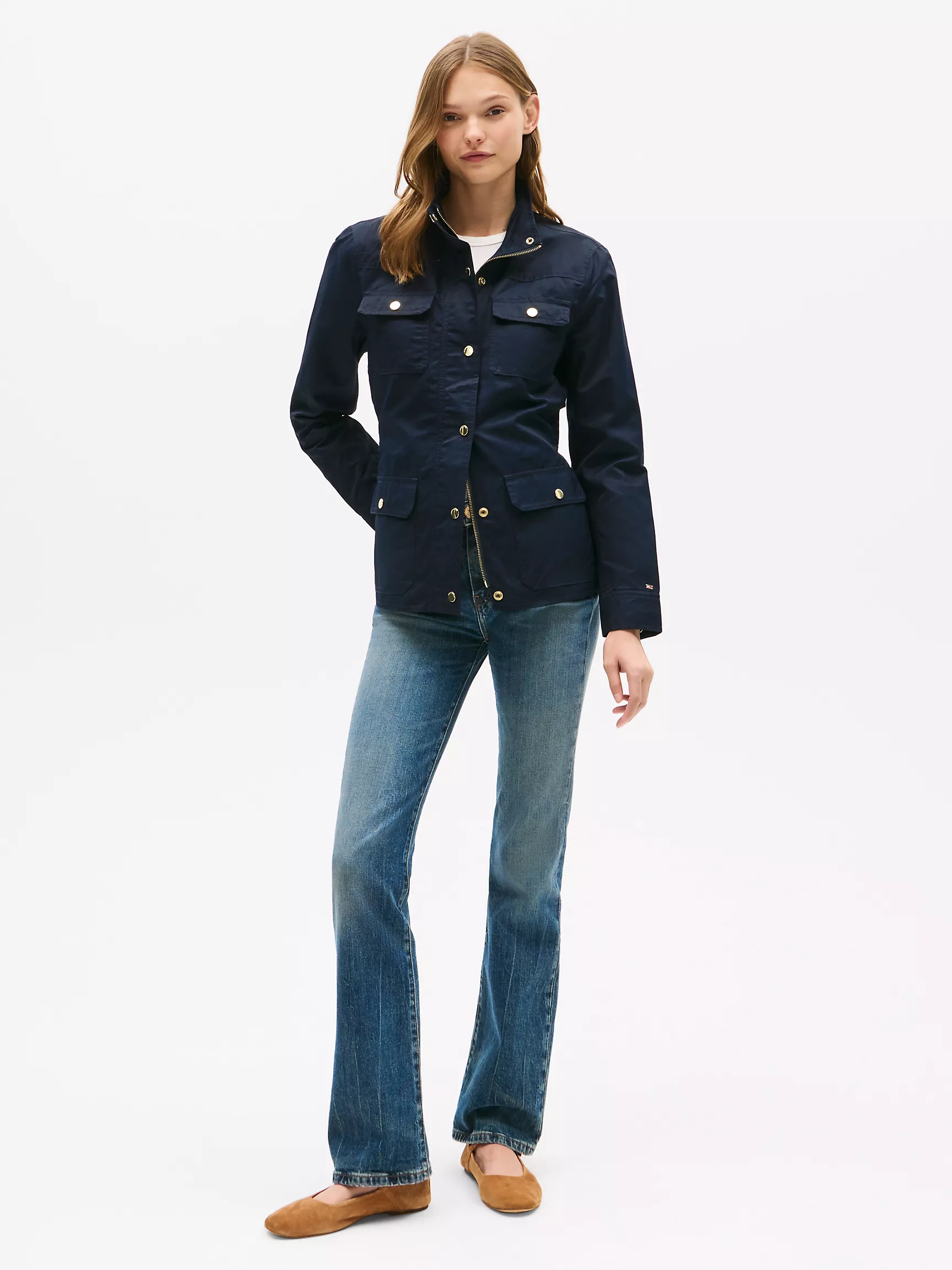 Женская куртка Tommy Hilfiger, Вощёная утилитарная куртка