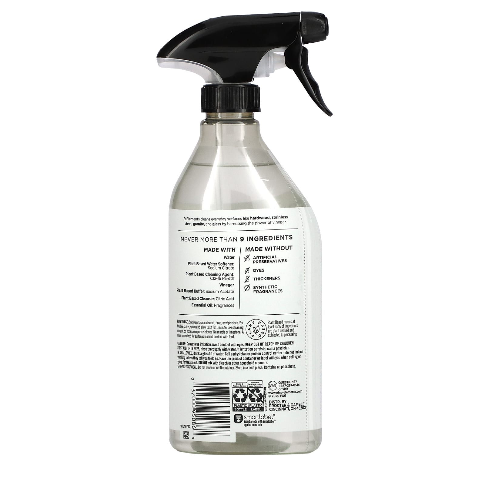 9 Elements, Универсальное очищающее средство, с ароматом эвкалипта, 532 мл (18 жидк. Унций)