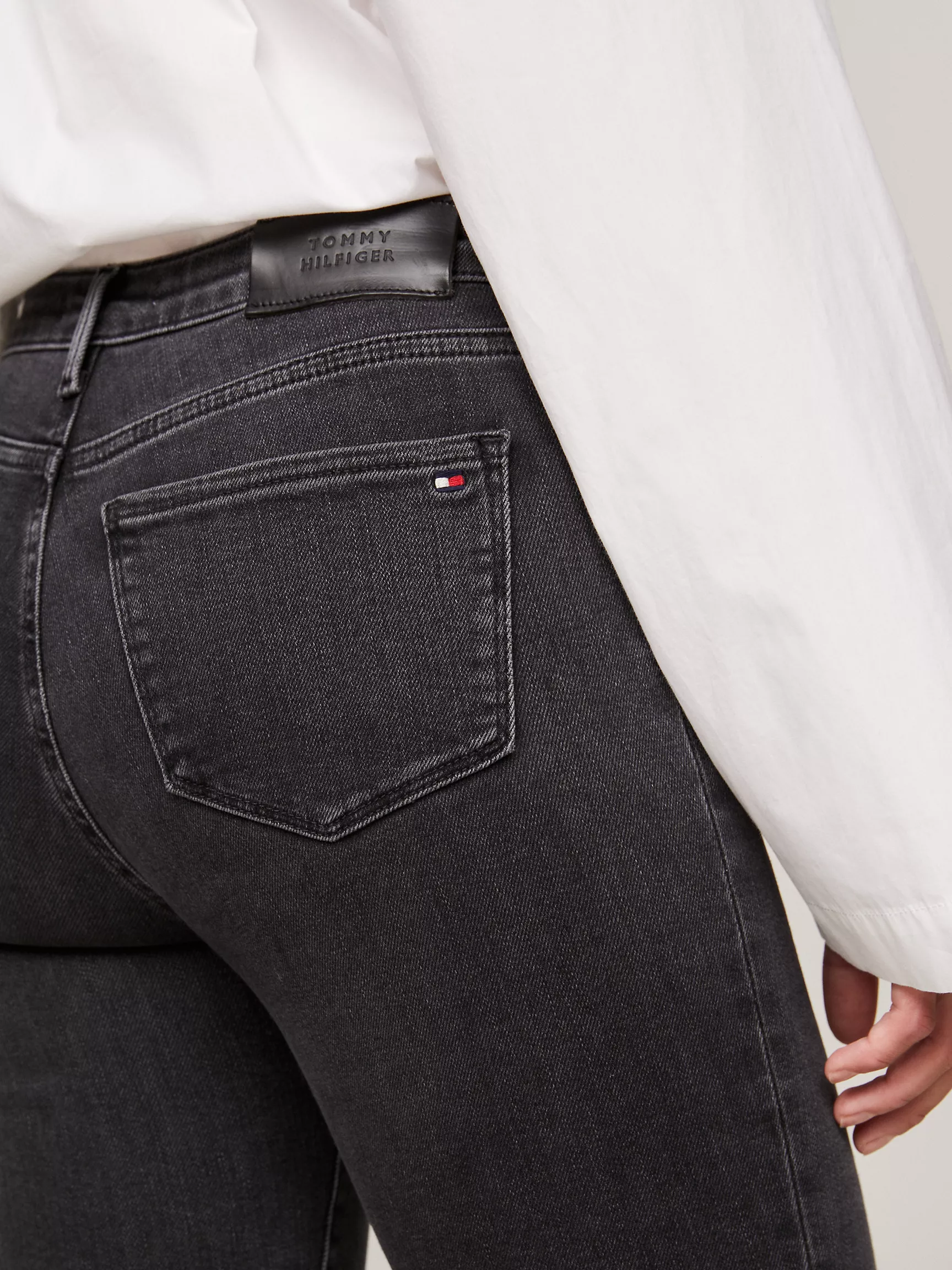 Женские джинсы Tommy Hilfiger, Черные джинсы суперскинни THFlex