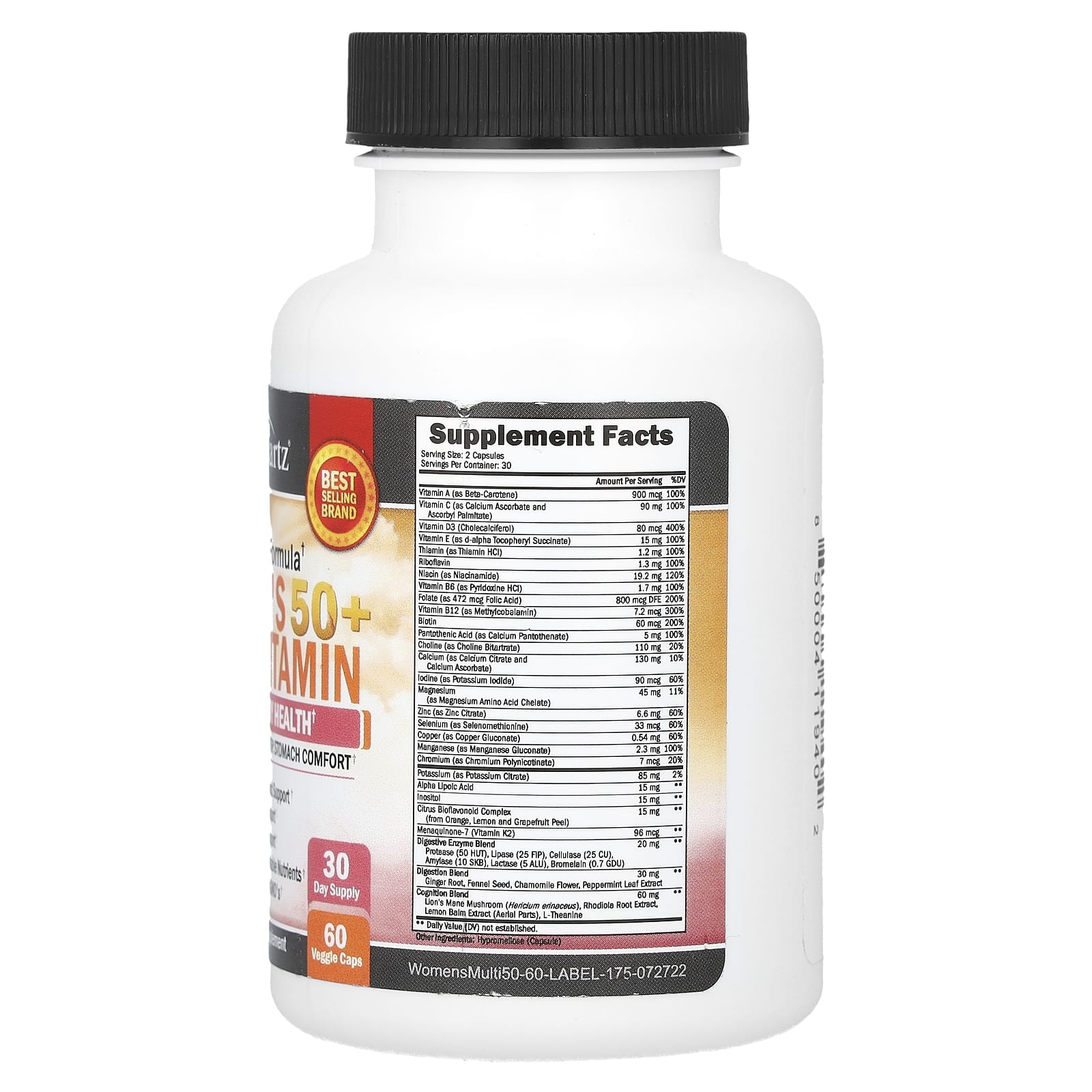 BioSchwartz, мультивитамины для женщин старше 50 лет, 60 вегетарианских капсул