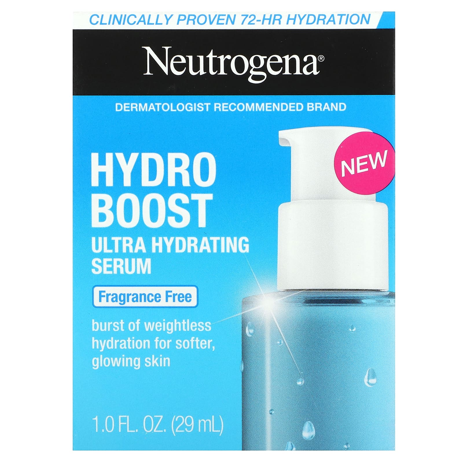 Neutrogena, Hydro Boost, ультраувлажняющая сыворотка, без отдушки, 29 мл (1 жидк. унция)