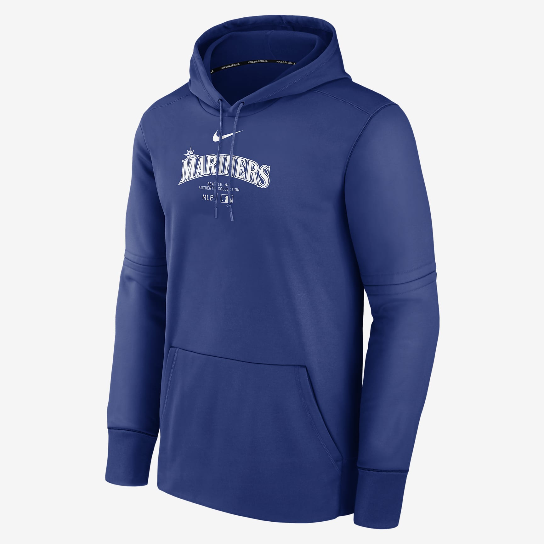 Seattle Mariners Authentic Collection Practice Men's Nike Therma MLB Pullover Hoodie