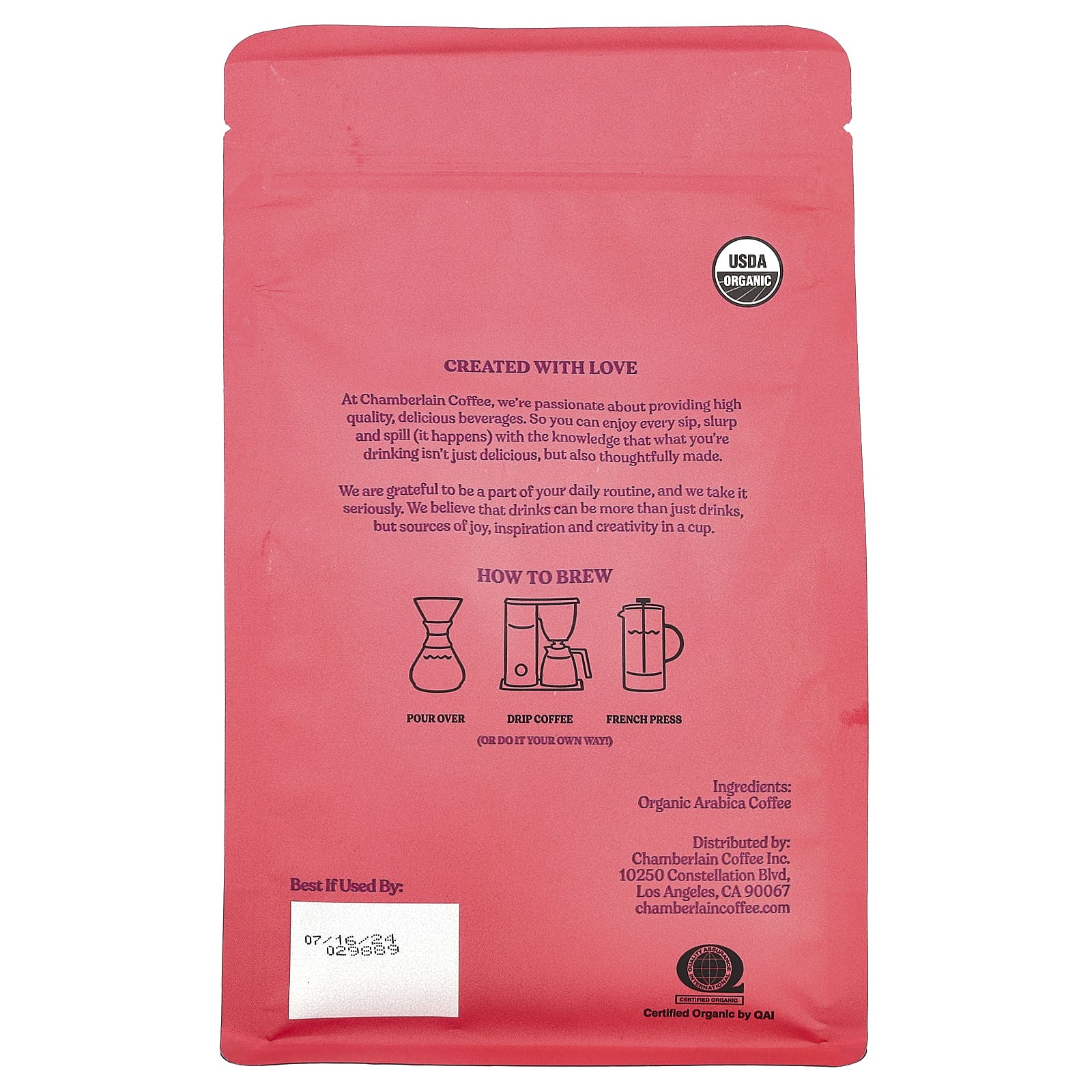 Chamberlain Coffee, Смесь для собак Social, молотая, средней обжарки, 340 г (12 унций)