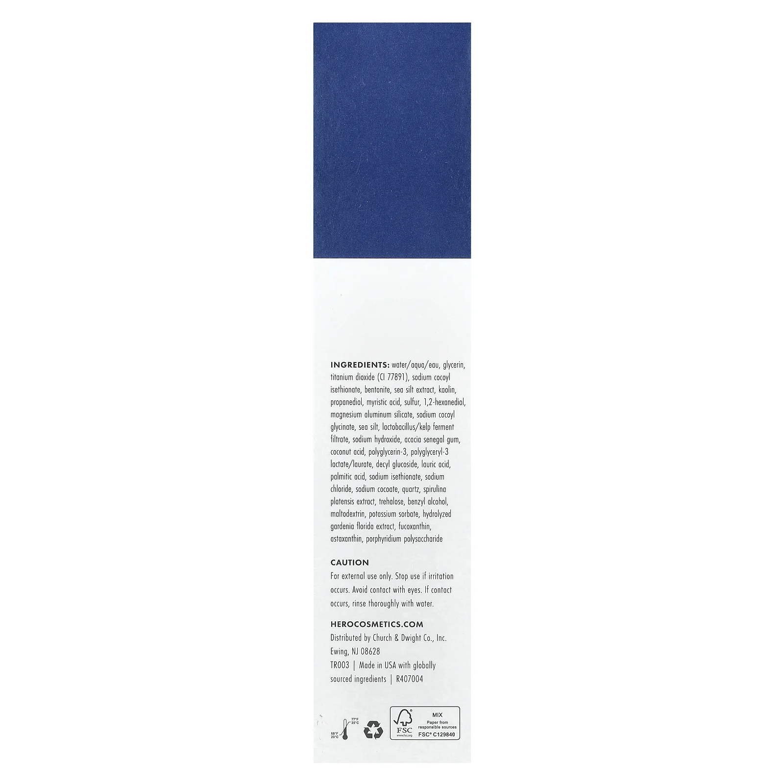 Hero Cosmetics, Pore Purity, глина для очищения пор, 70 мл (2,35 жидк. Унции)