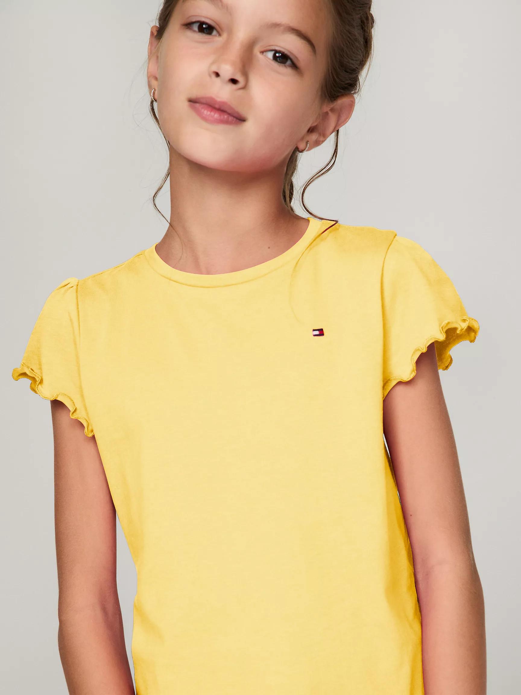 Топ для девочек Tommy Hilfiger, Детская футболка с рукавами-воланами