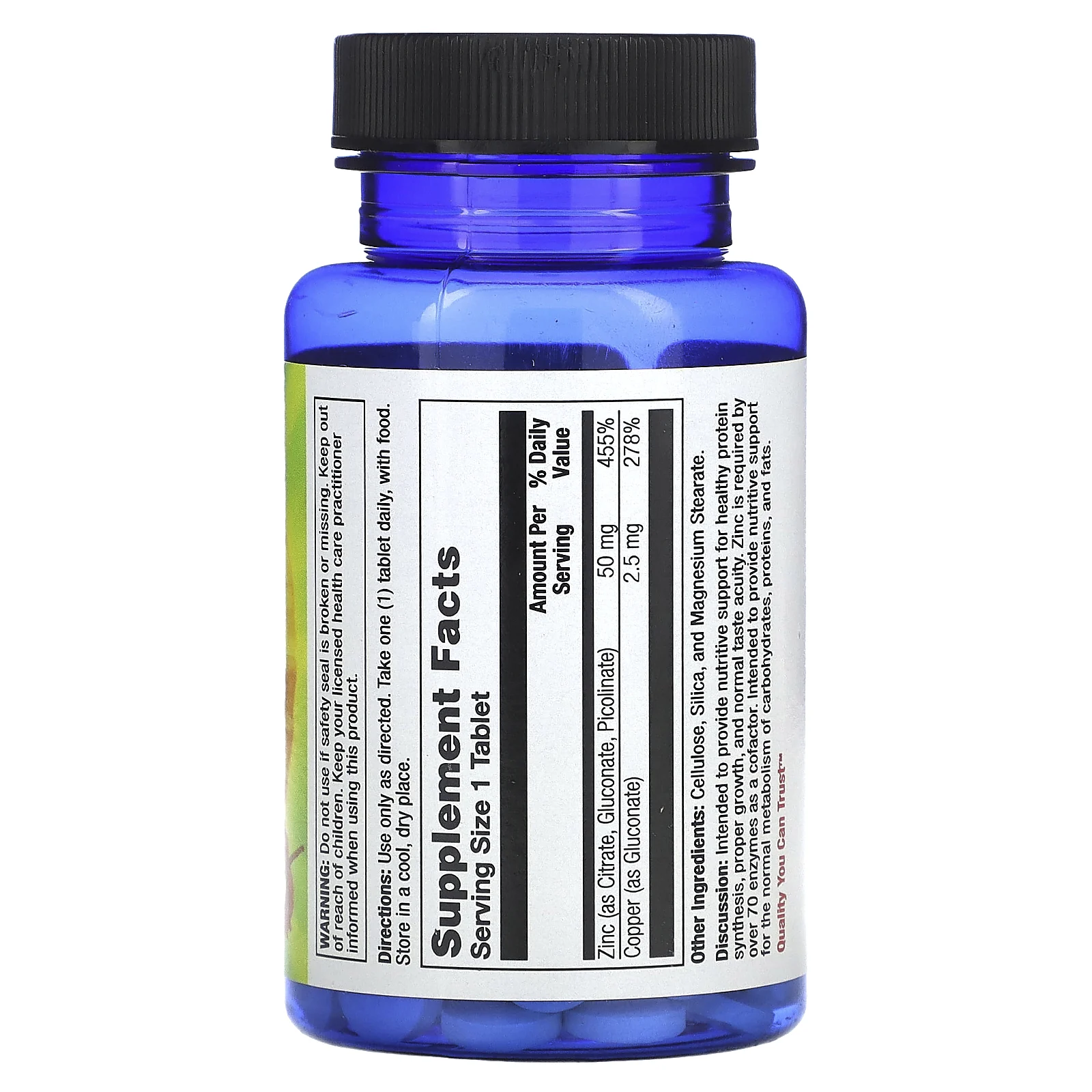 Nature's Life, цинк, 50 мг, 100 таблеток