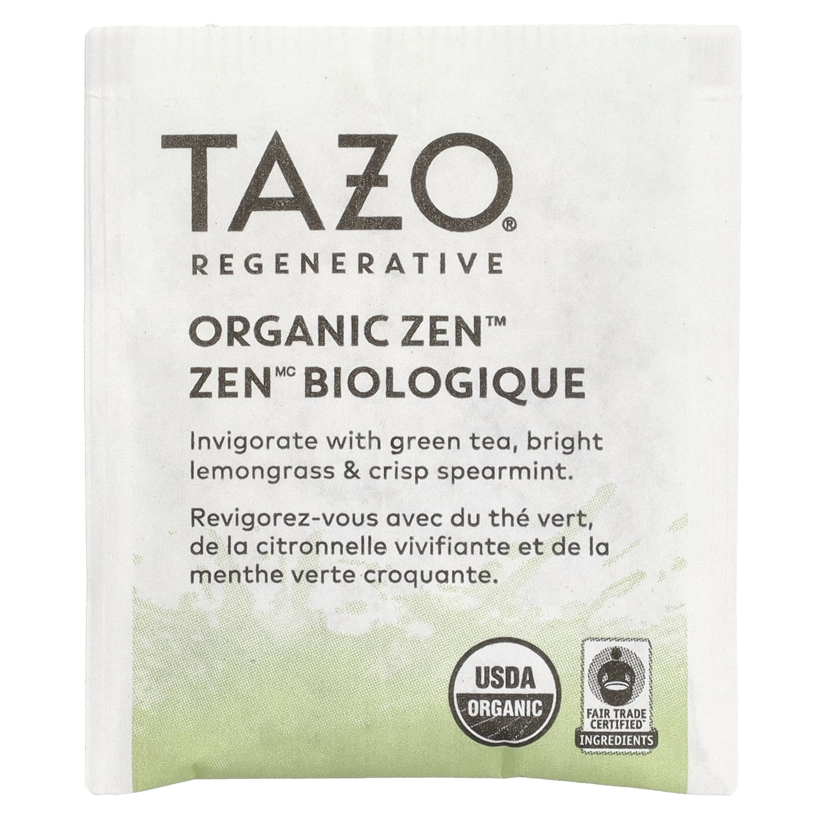 Tazo Teas, Регенеративный зеленый чай, органический дзен, 16 чайных пакетиков, 34 г (1,2 унции)