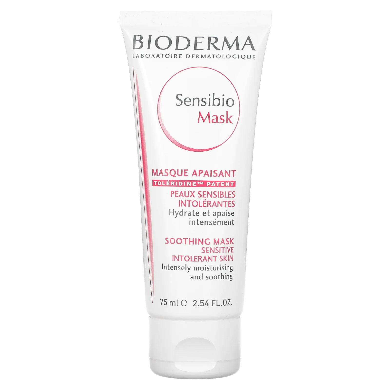 Bioderma, Sensibio Mask, для чувствительной и непереносимой кожи, без отдушек, 75 мл (2,54 жидк. Унции)