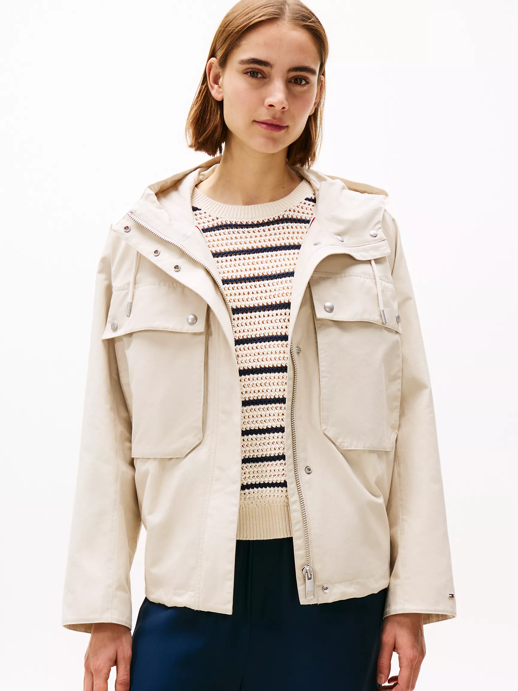 Женская парка Tommy Hilfiger, Короткая парка с капюшоном